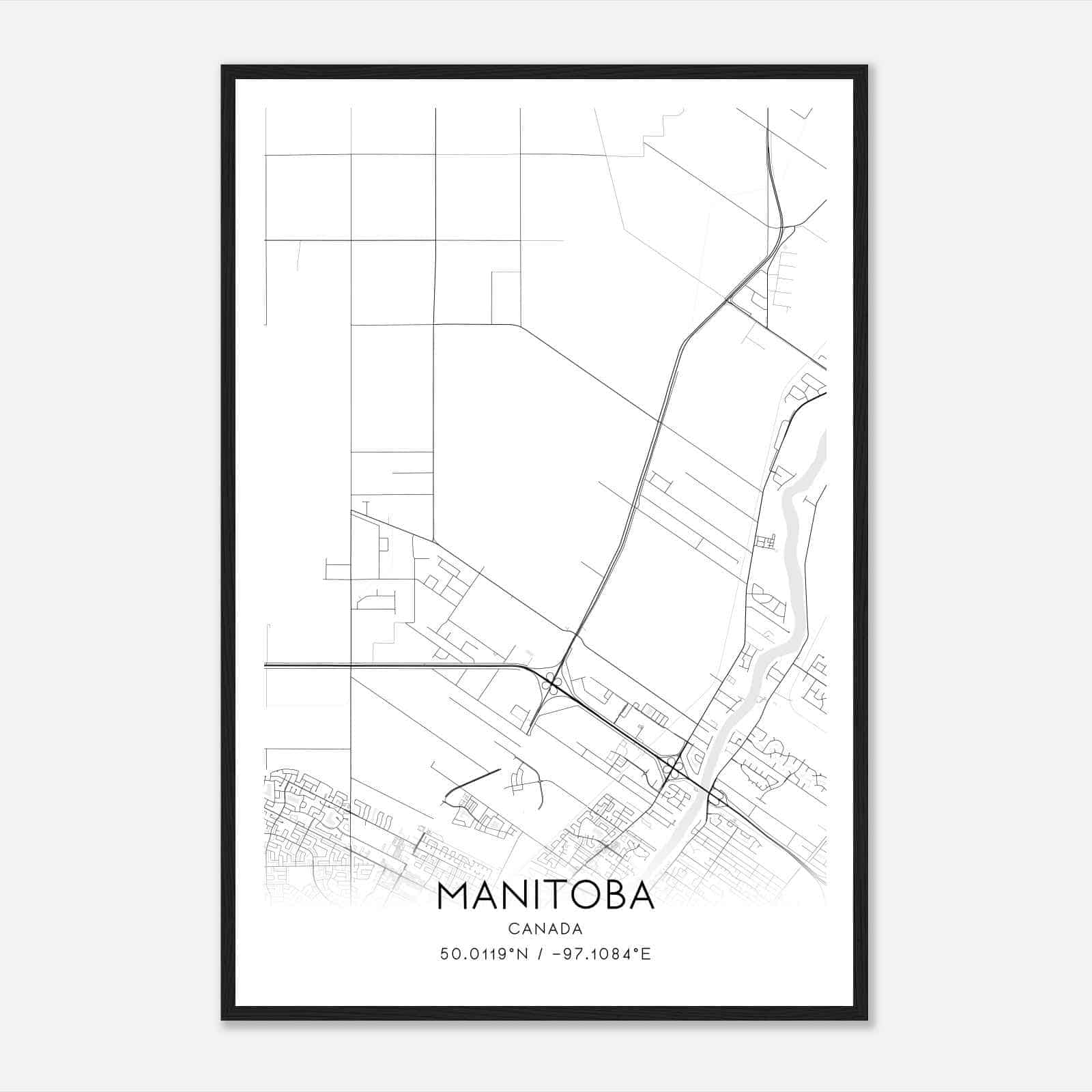West St. Paul Canada Map Poster, Modern Home Decor Wall Art Print