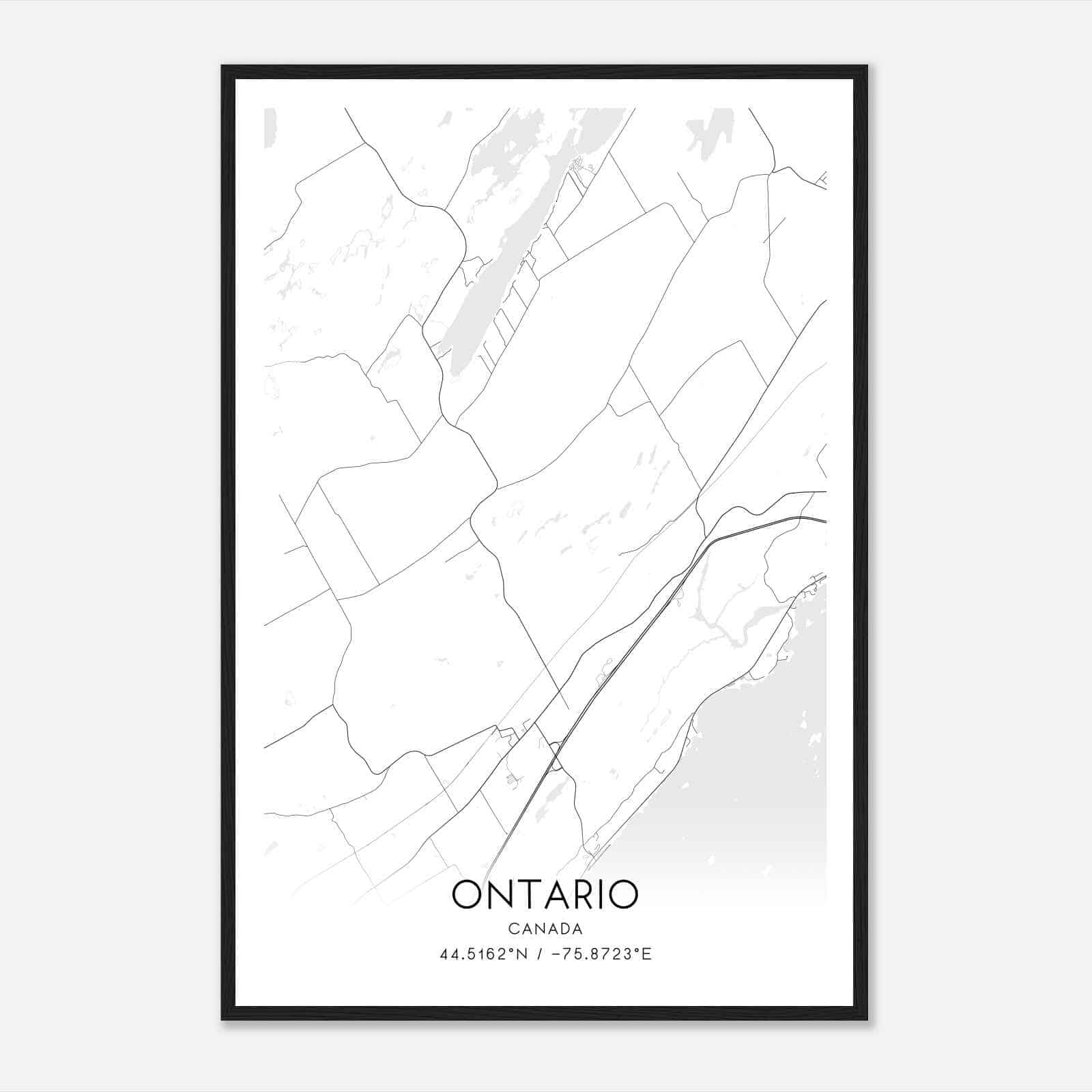 Front of Yonge Canada Map Poster, Modern Home Decor Wall Art Print