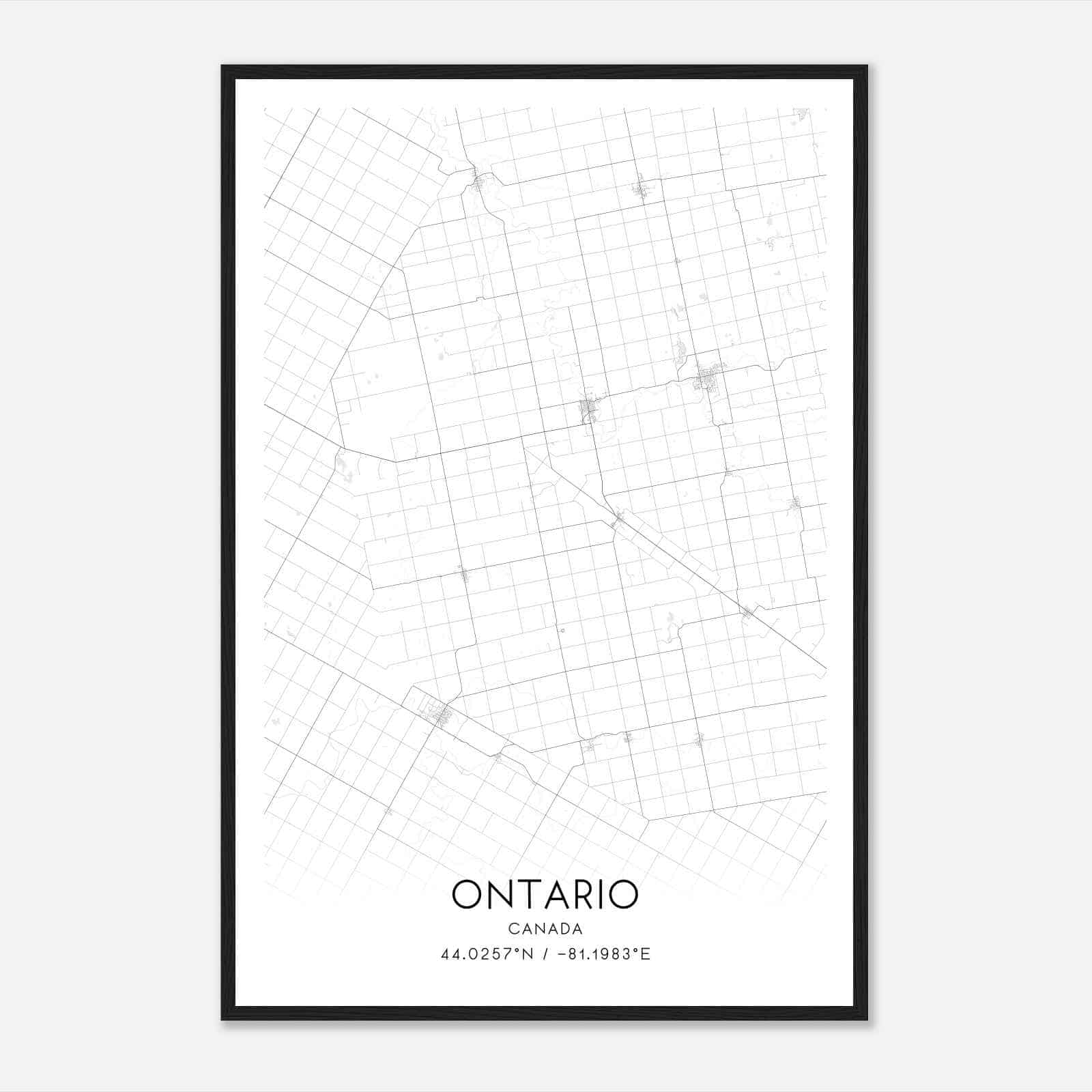 South Bruce Canada Map Poster, Modern Home Decor Wall Art Print