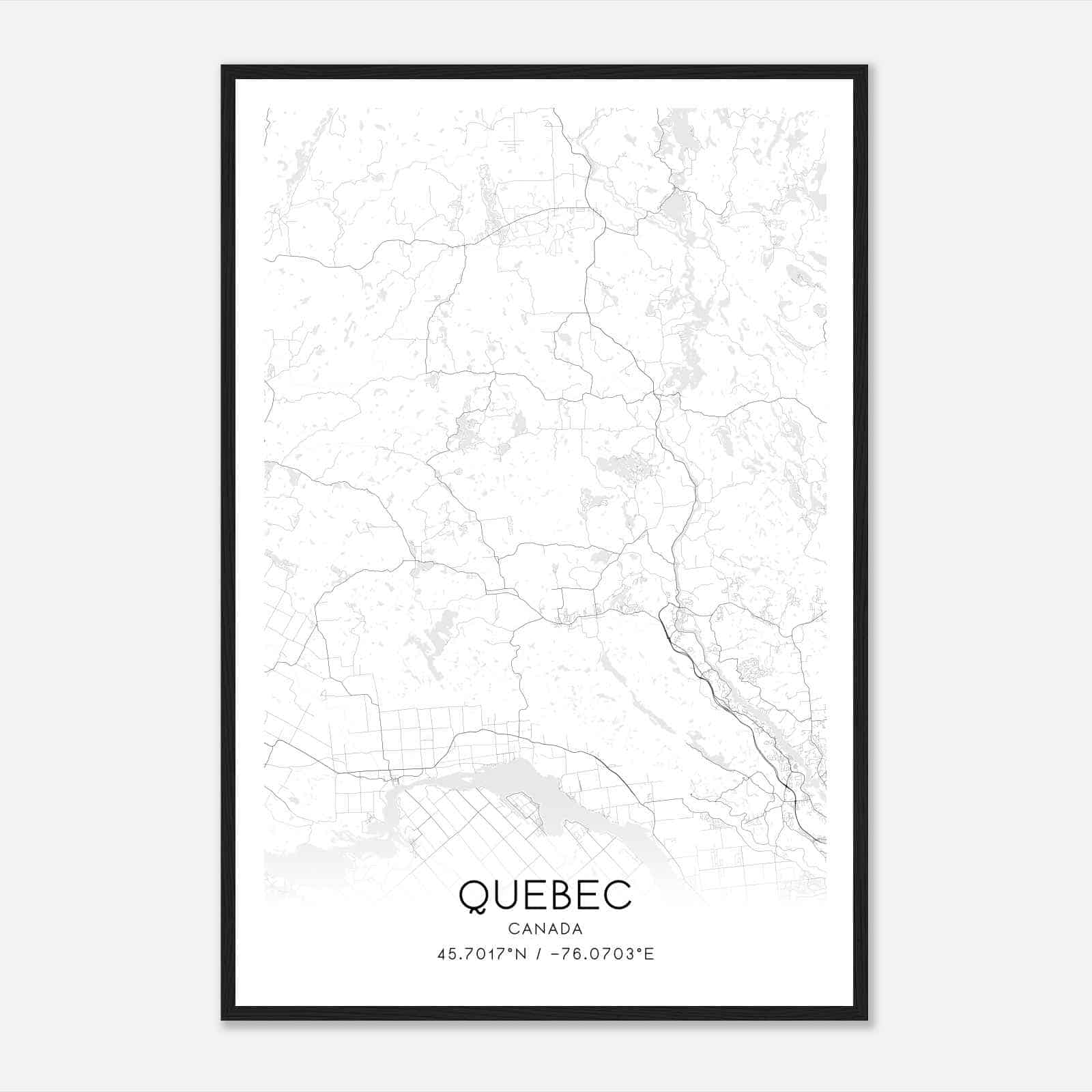 La Peche Canada Map Poster, Modern Home Decor Wall Art Print
