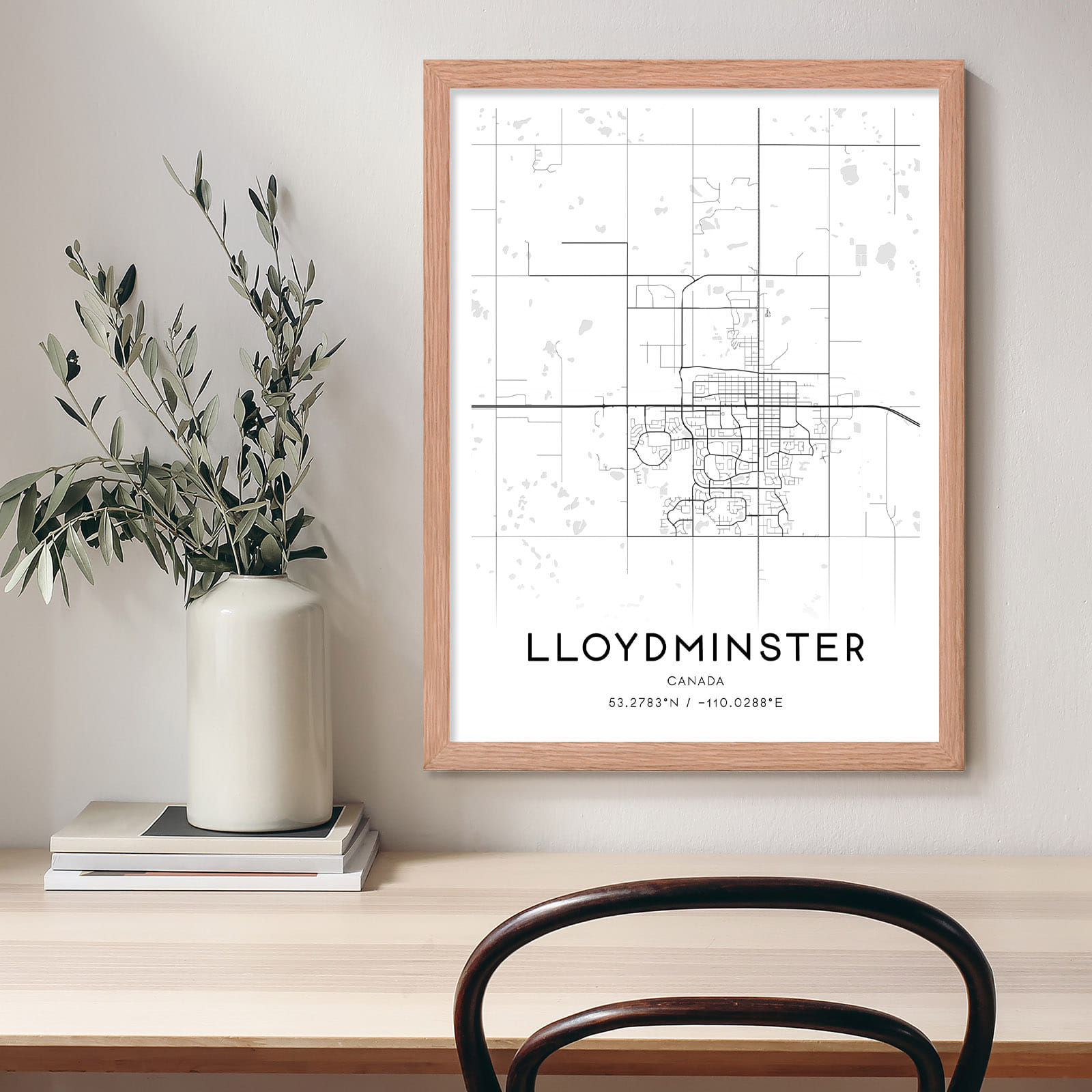 Deerfield Kansas Map Poster, Modern Home Decor Wall Art Print (Copy)