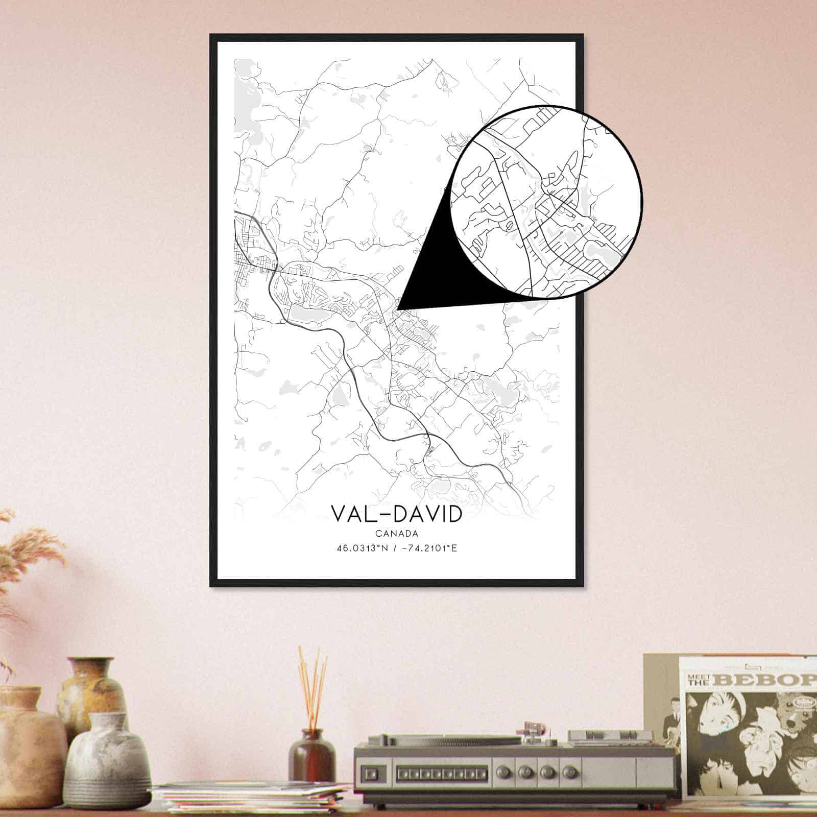 Deerfield Kansas Map Poster, Modern Home Decor Wall Art Print (Copy)