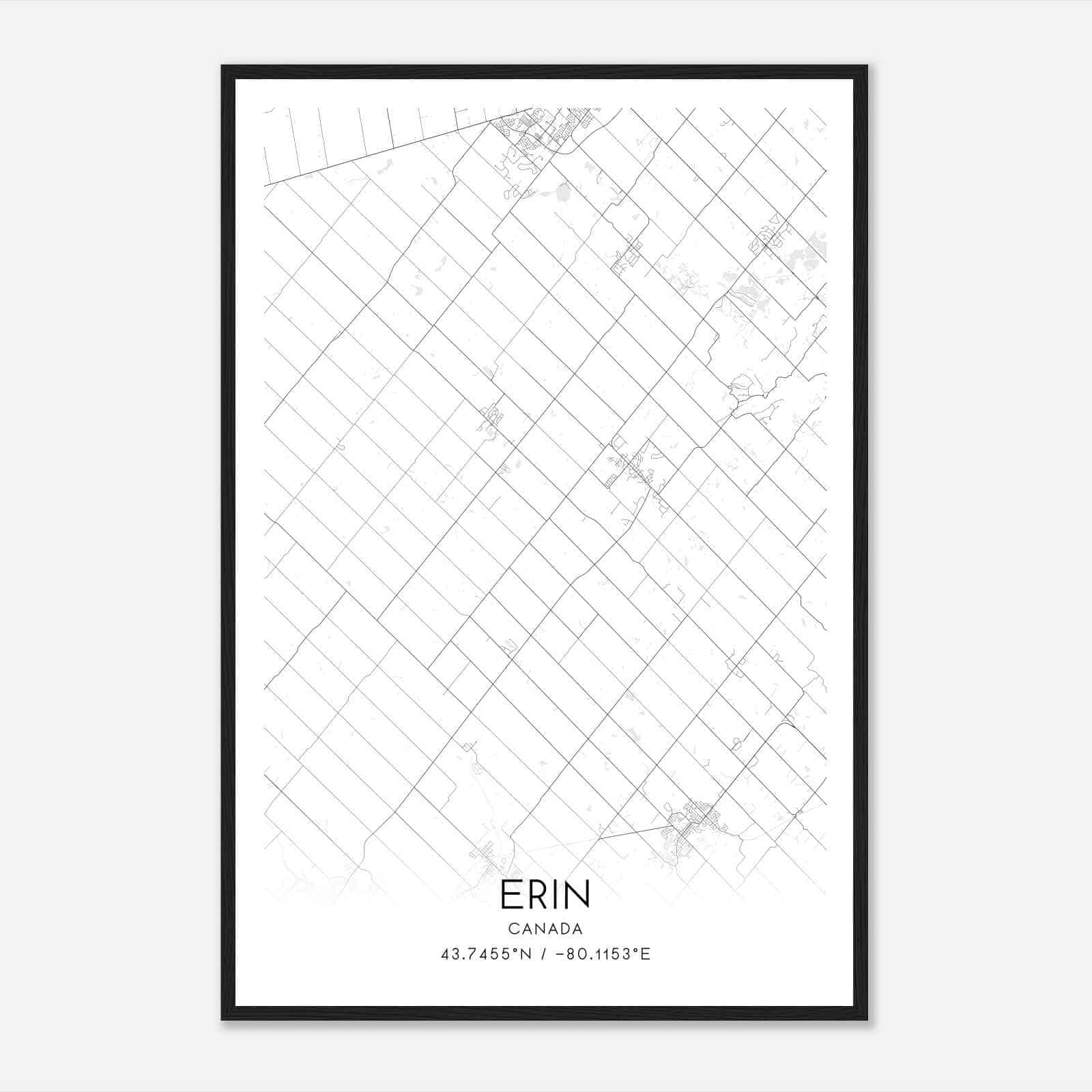 Erin Canada Map Poster, Modern Home Decor Wall Art Print