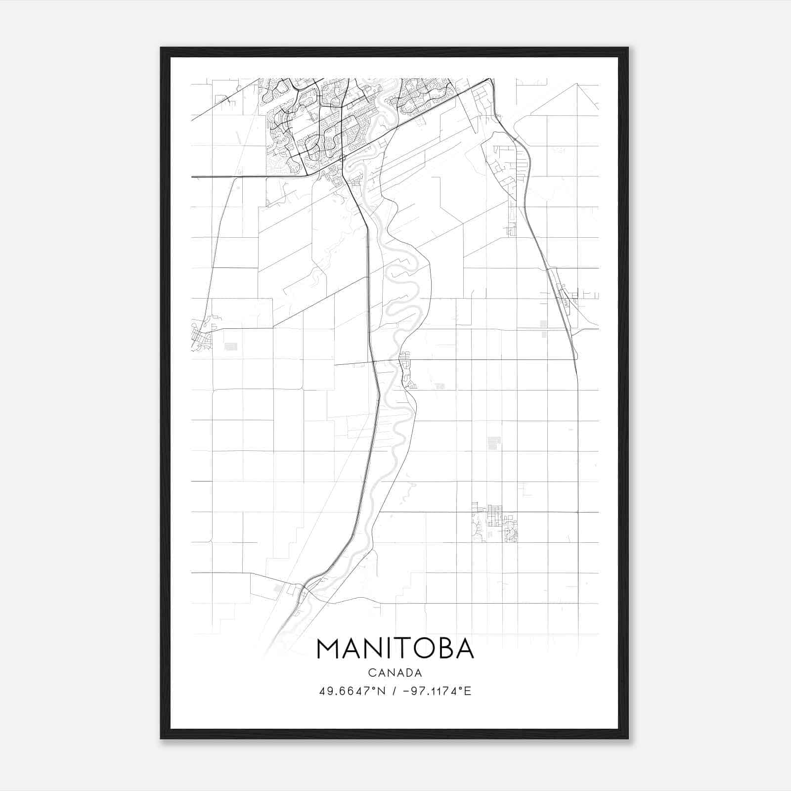 Ritchot Canada Map Poster, Modern Home Decor Wall Art Print