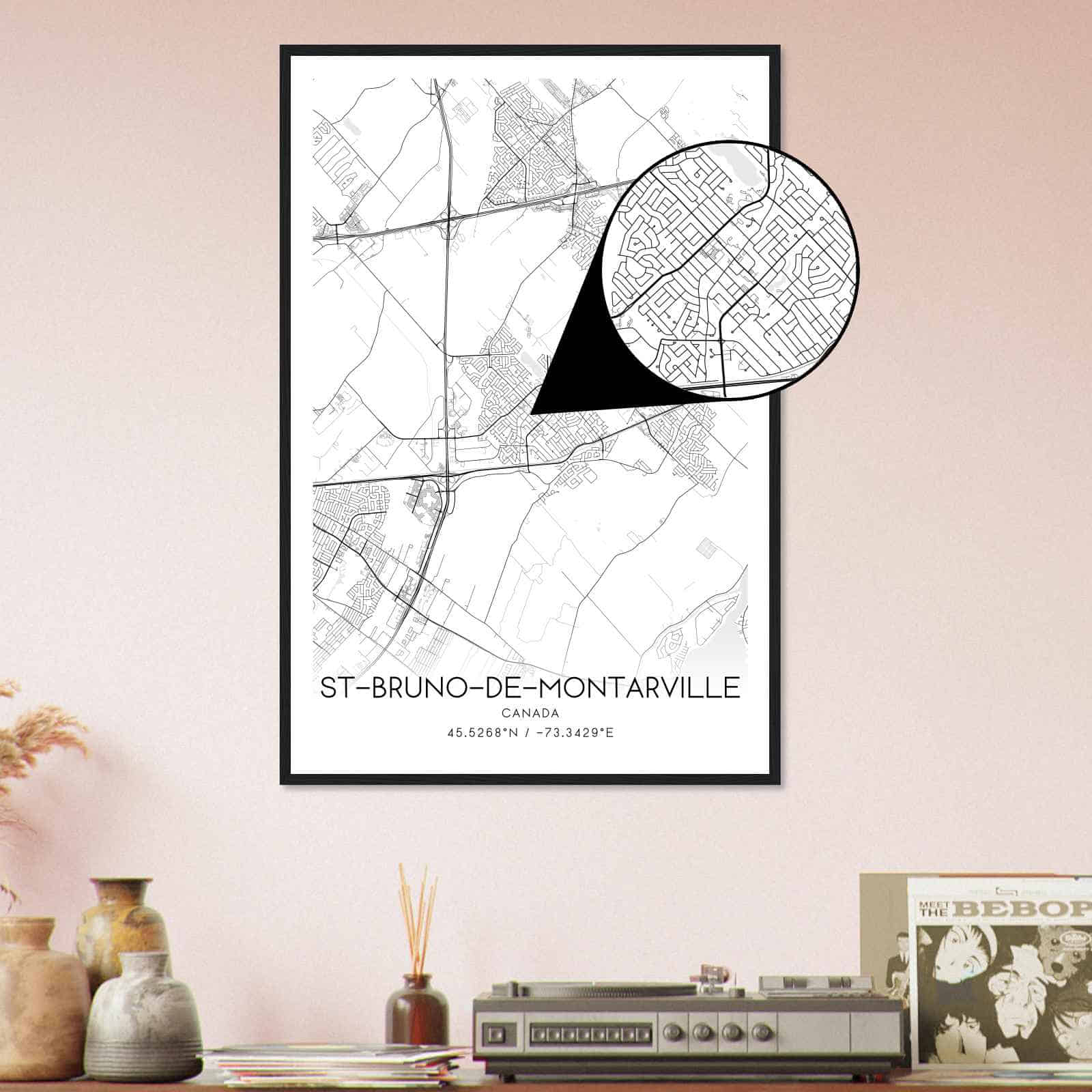 Deerfield Kansas Map Poster, Modern Home Decor Wall Art Print (Copy)