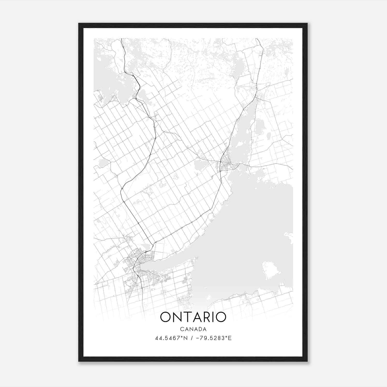 Oro-Medonte Canada Map Poster, Modern Home Decor Wall Art Print