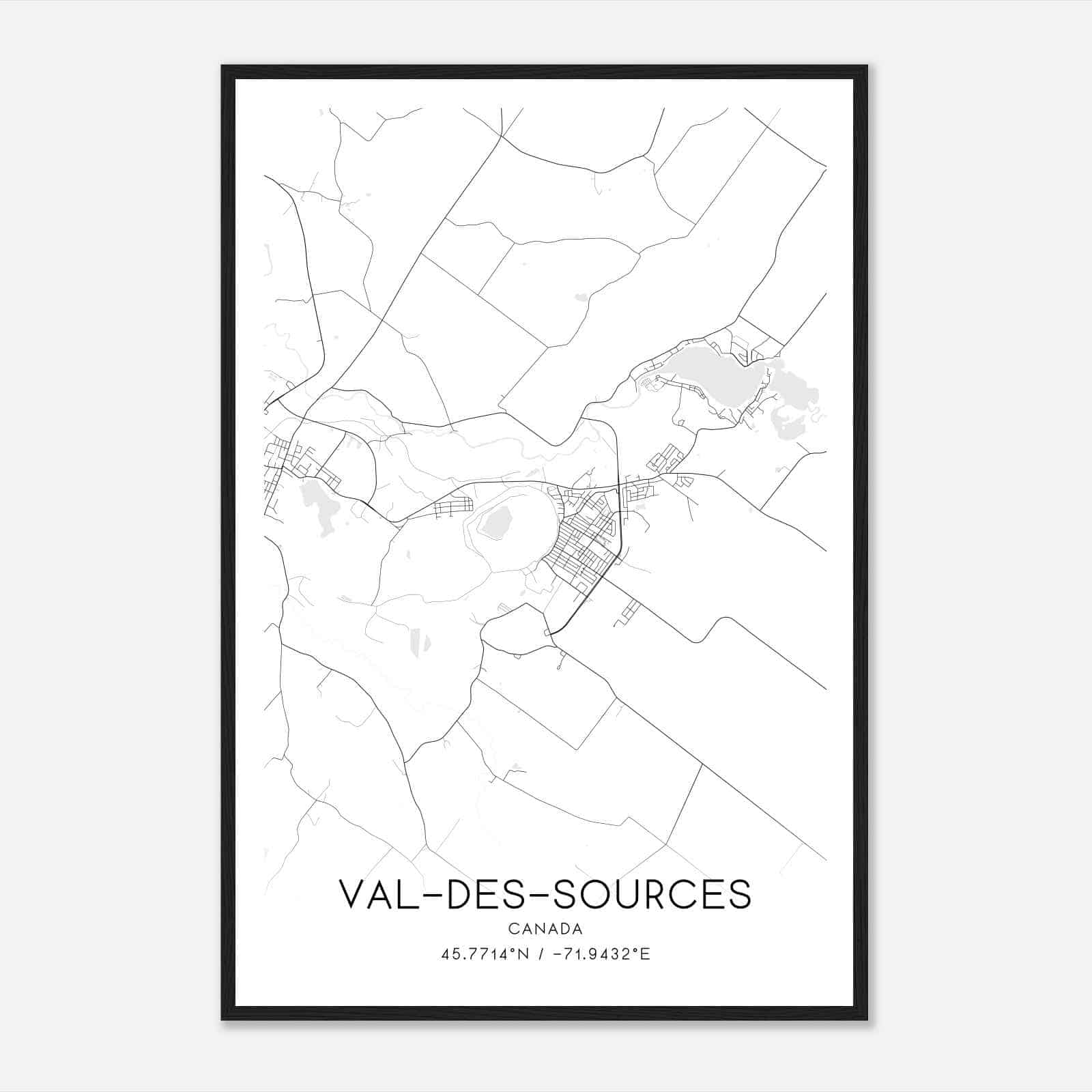 Asbestos Canada Map Poster, Modern Home Decor Wall Art Print