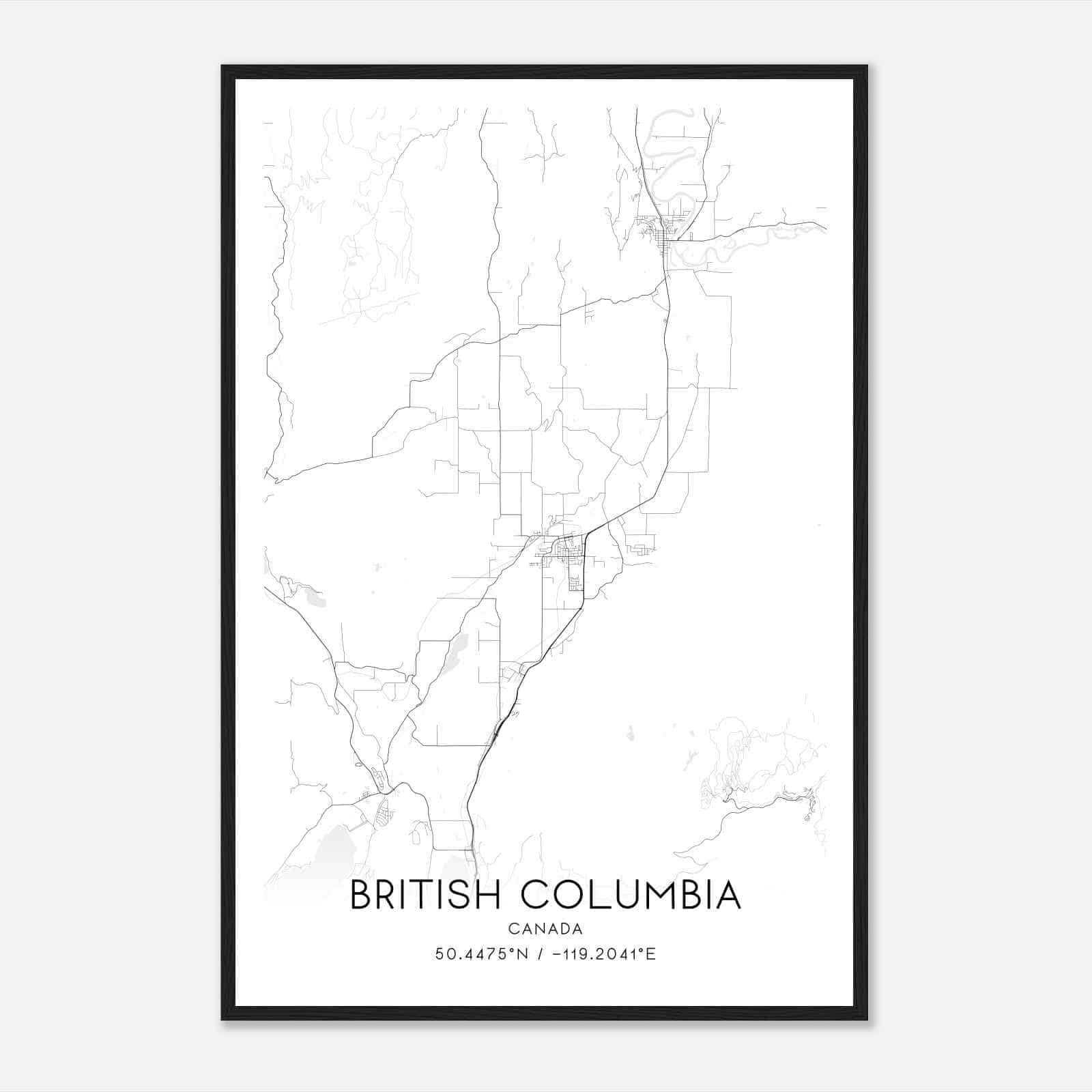 Spallumcheen Canada Map Poster, Modern Home Decor Wall Art Print Spallumcheen Canada Map Poster, Modern Home Decor Wall Art Print