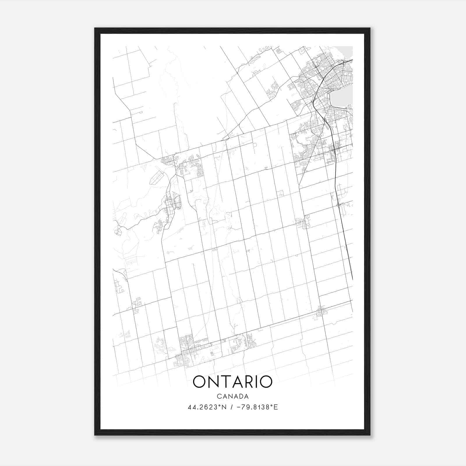 Essa Canada Map Poster, Modern Home Decor Wall Art Print