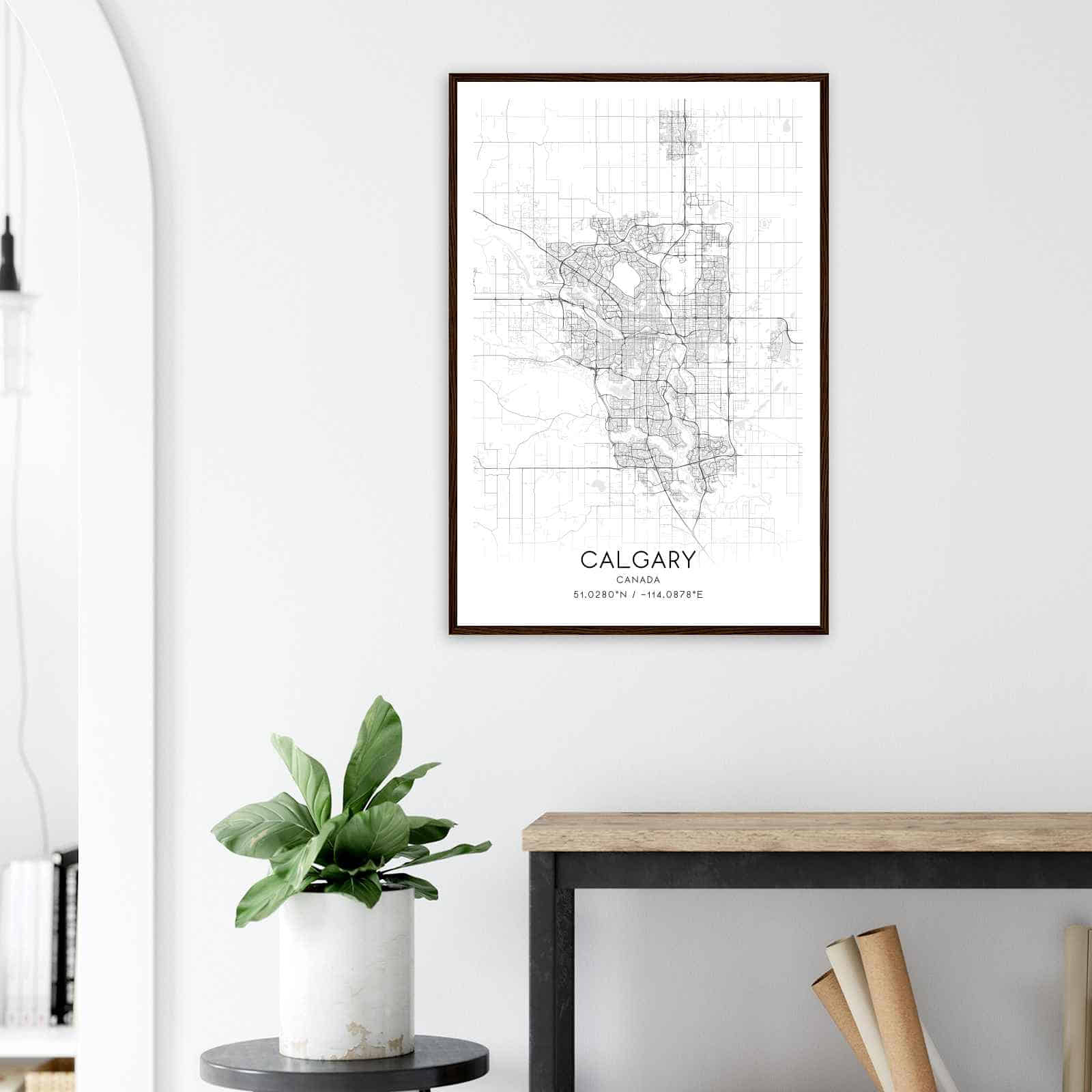 Deerfield Kansas Map Poster, Modern Home Decor Wall Art Print (Copy)