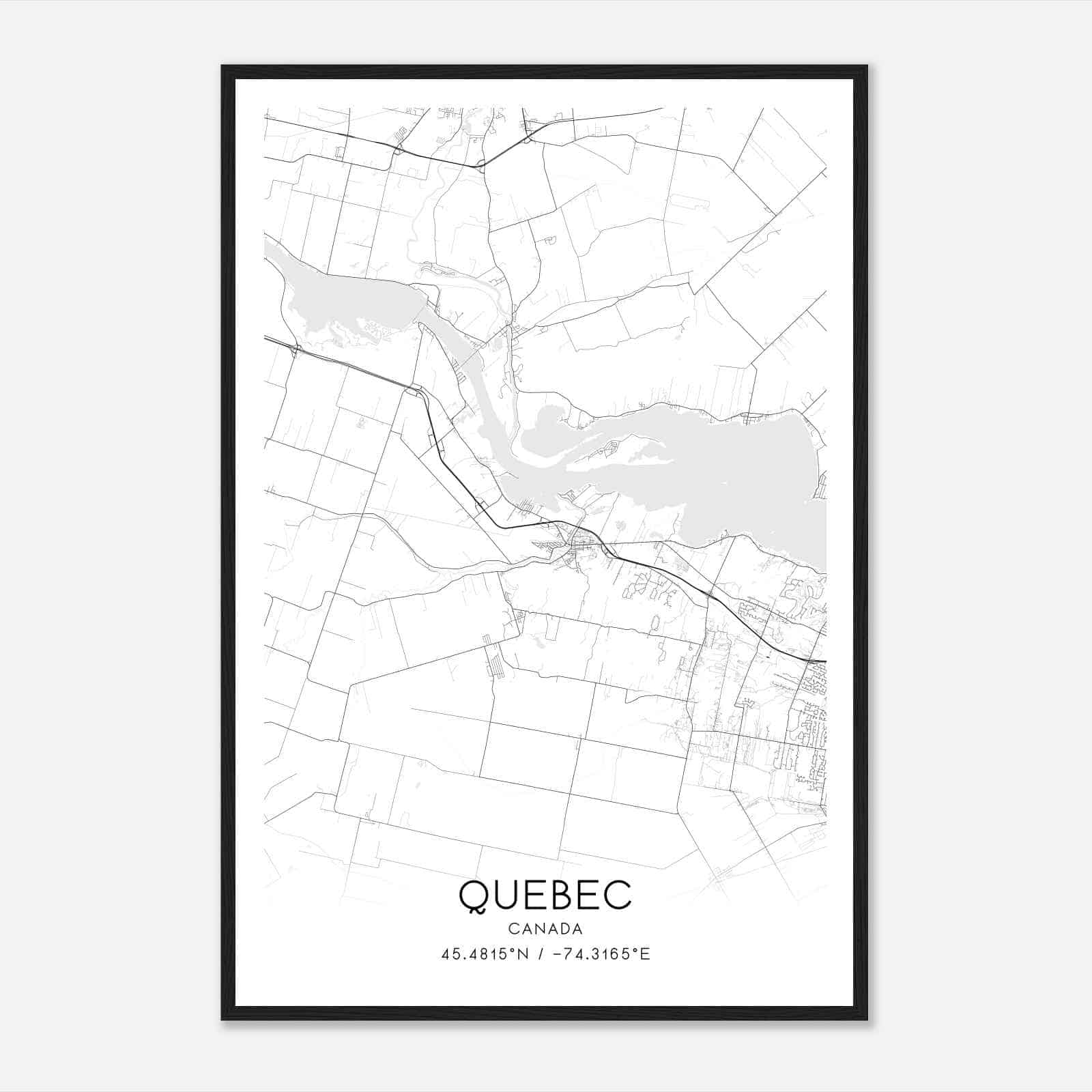 Rigaud Canada Map Poster, Modern Home Decor Wall Art Print