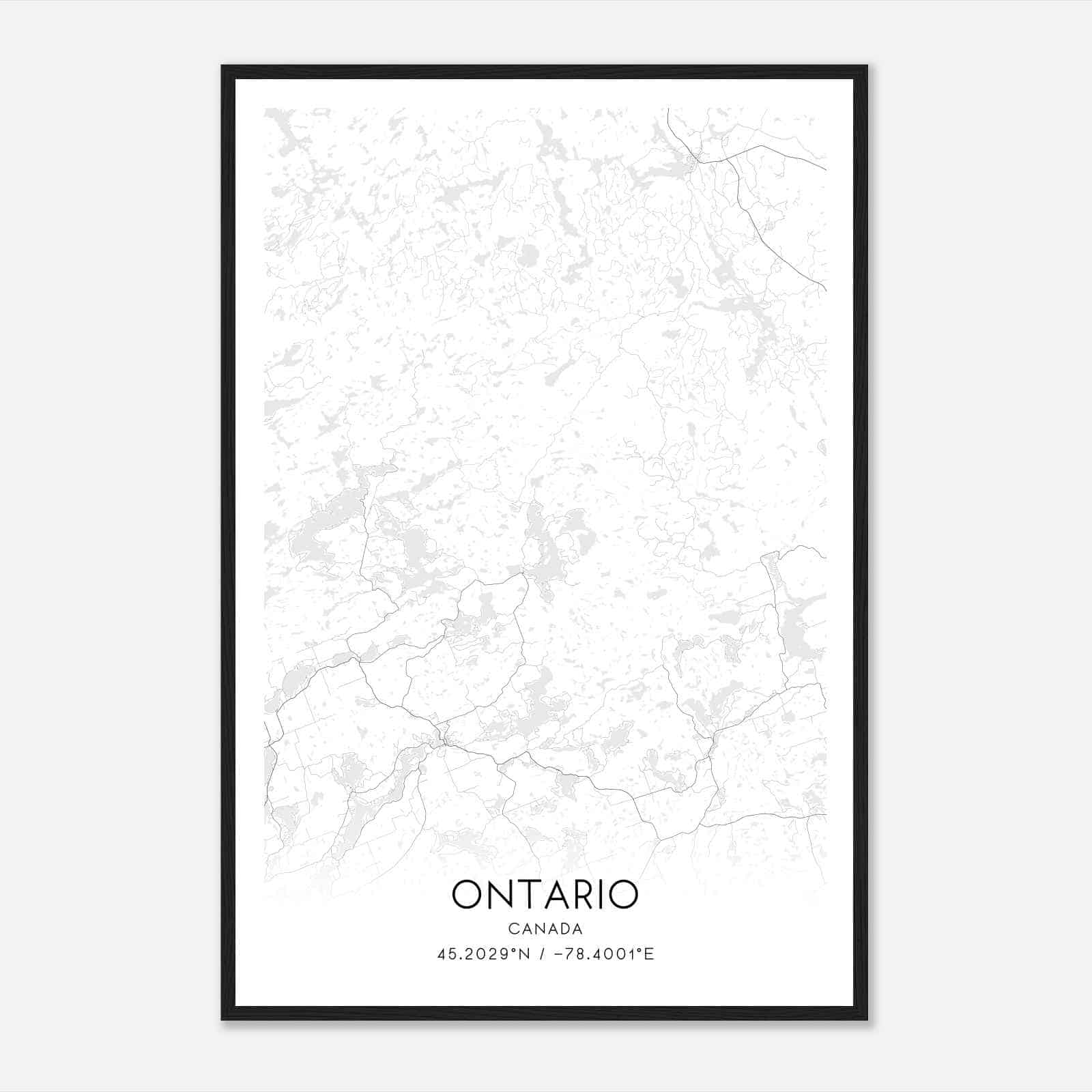 Dysart et al Canada Map Poster, Modern Home Decor Wall Art Print