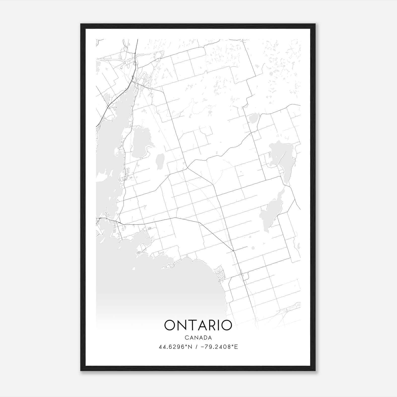 Ramara Canada Map Poster, Modern Home Decor Wall Art Print