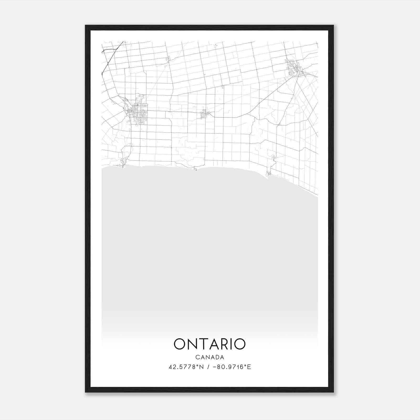 Malahide Canada Map Poster, Modern Home Decor Wall Art Print