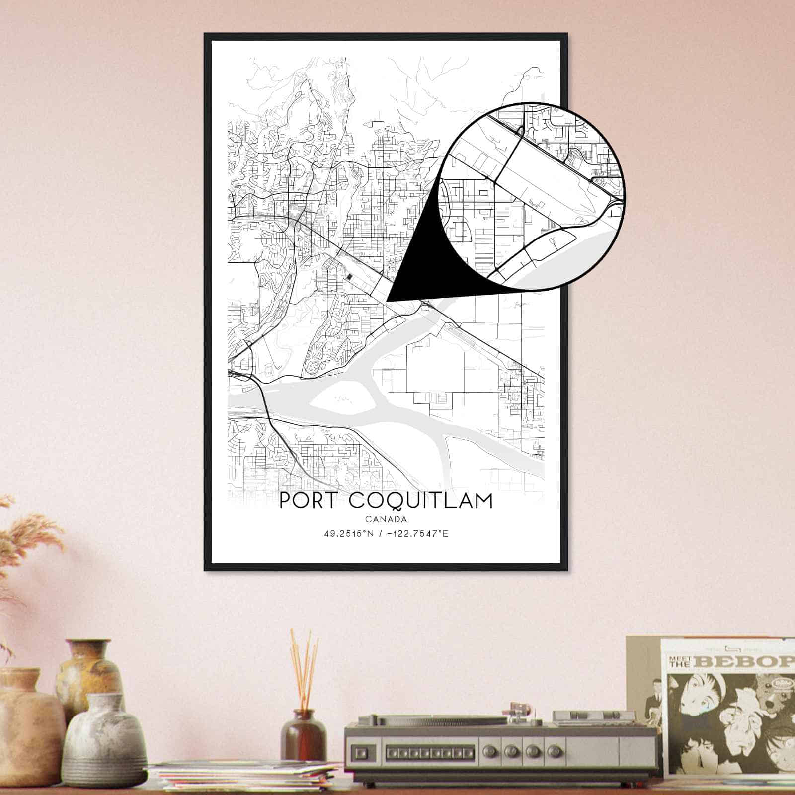 Deerfield Kansas Map Poster, Modern Home Decor Wall Art Print (Copy)