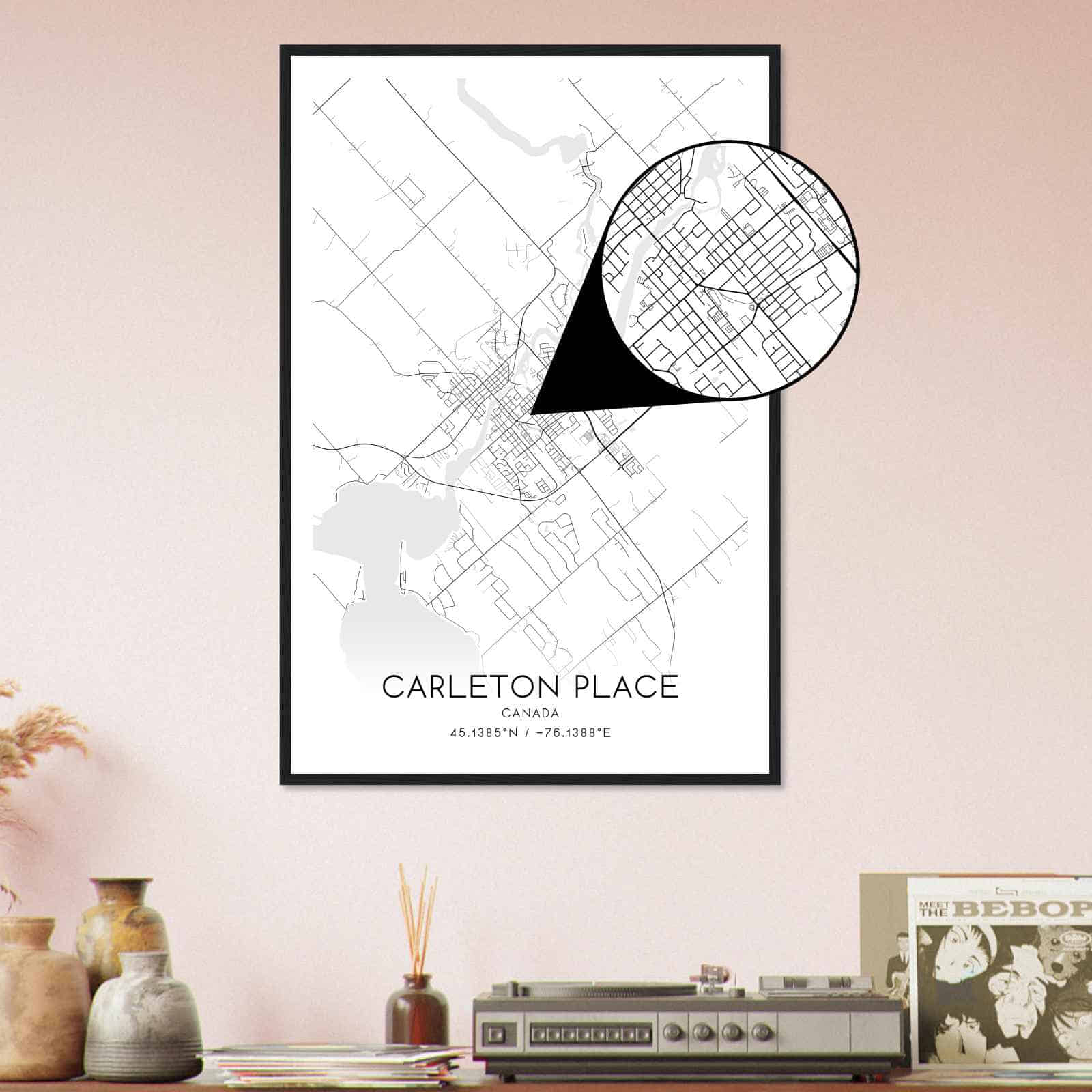 Deerfield Kansas Map Poster, Modern Home Decor Wall Art Print (Copy)