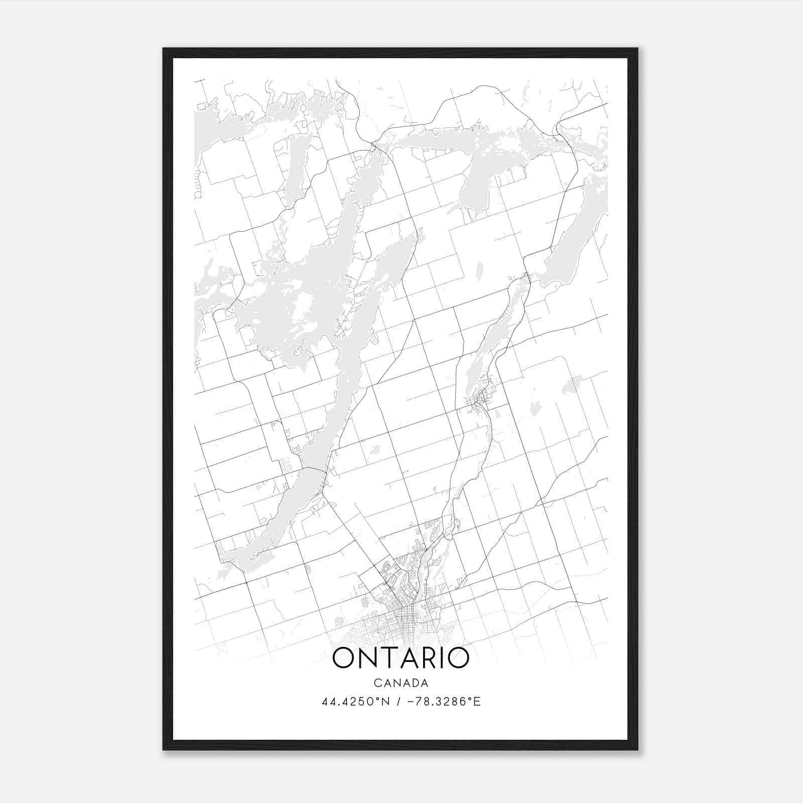 Selwyn Canada Map Poster, Modern Home Decor Wall Art Print