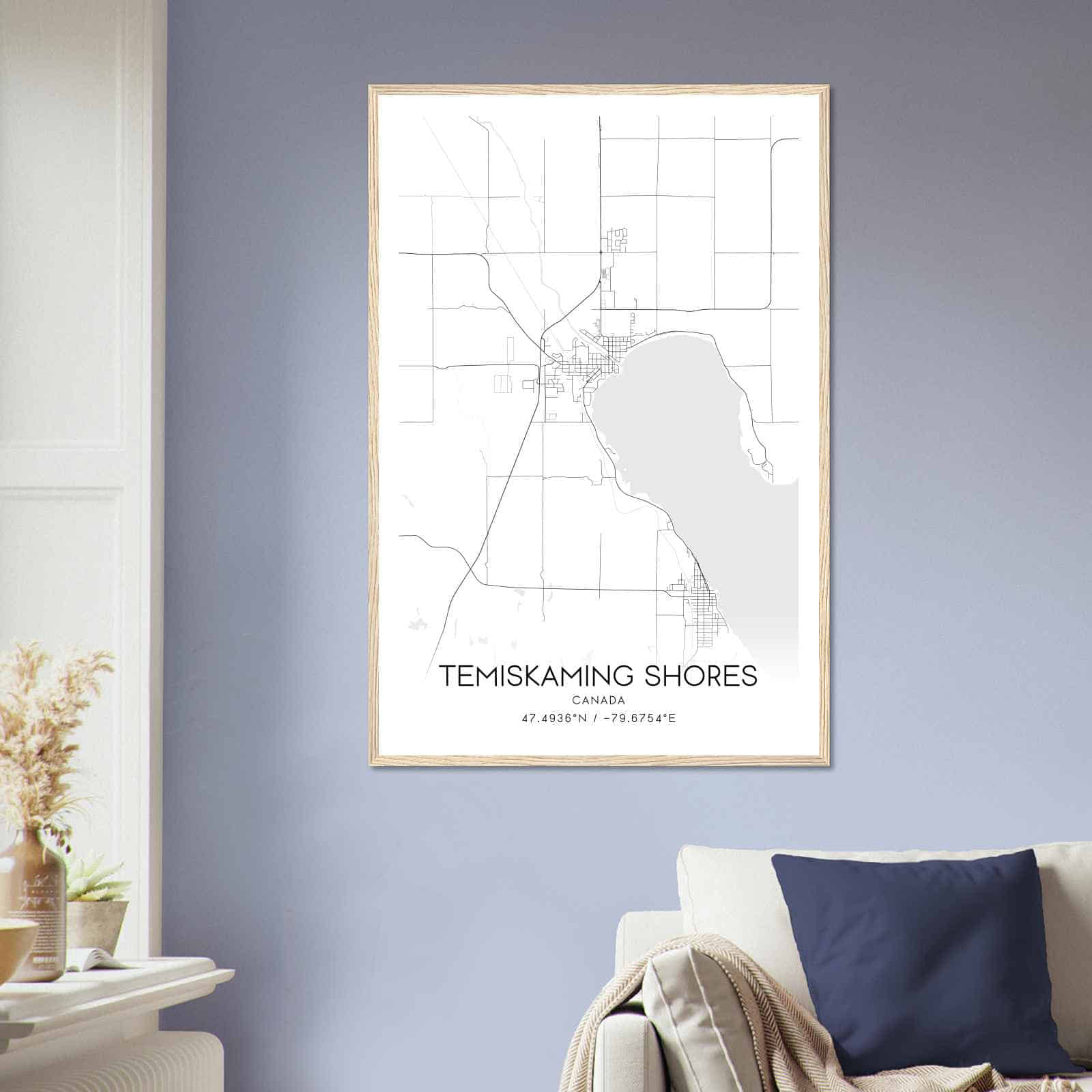 Deerfield Kansas Map Poster, Modern Home Decor Wall Art Print (Copy)