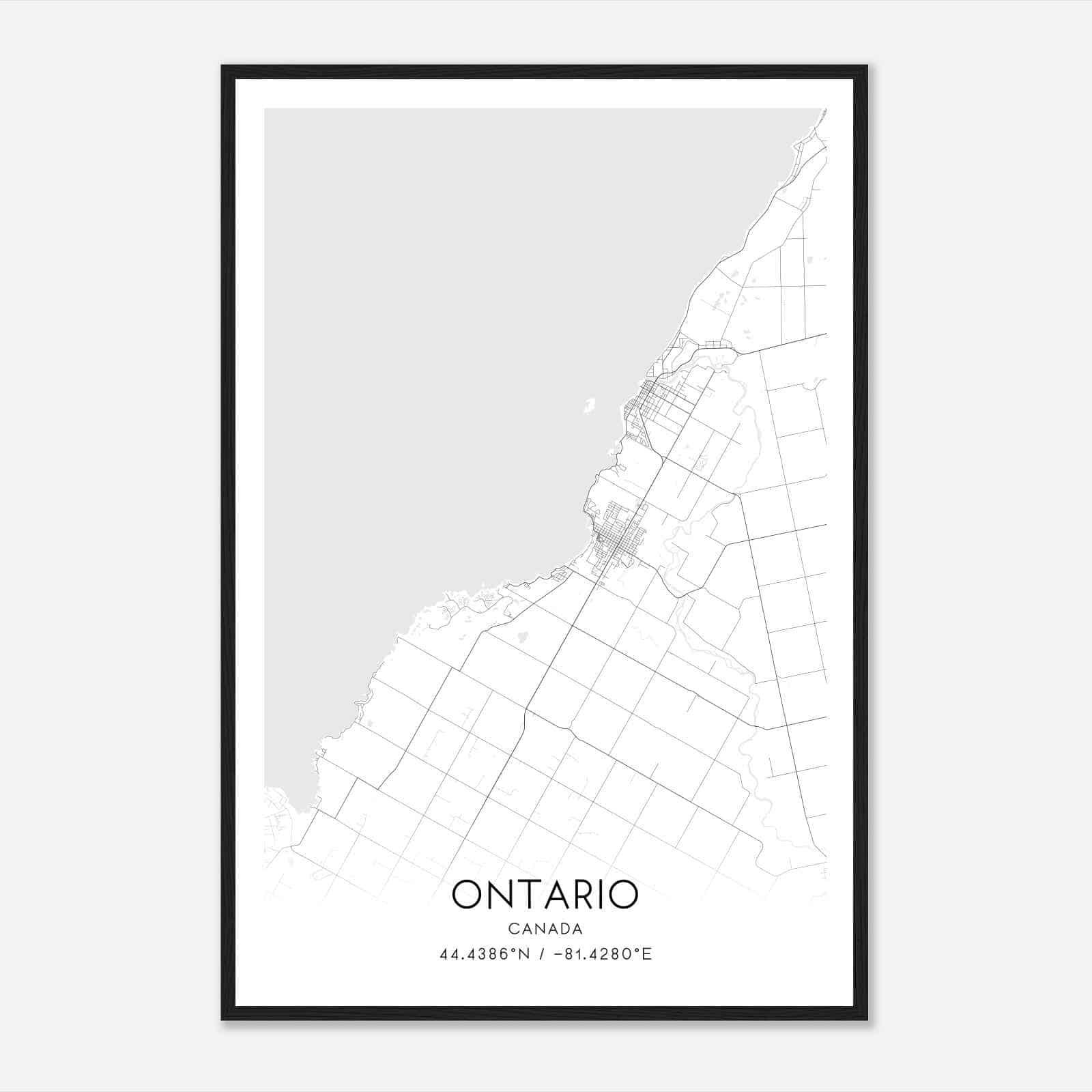 Saugeen Shores Canada Map Poster, Modern Home Decor Wall Art Print
