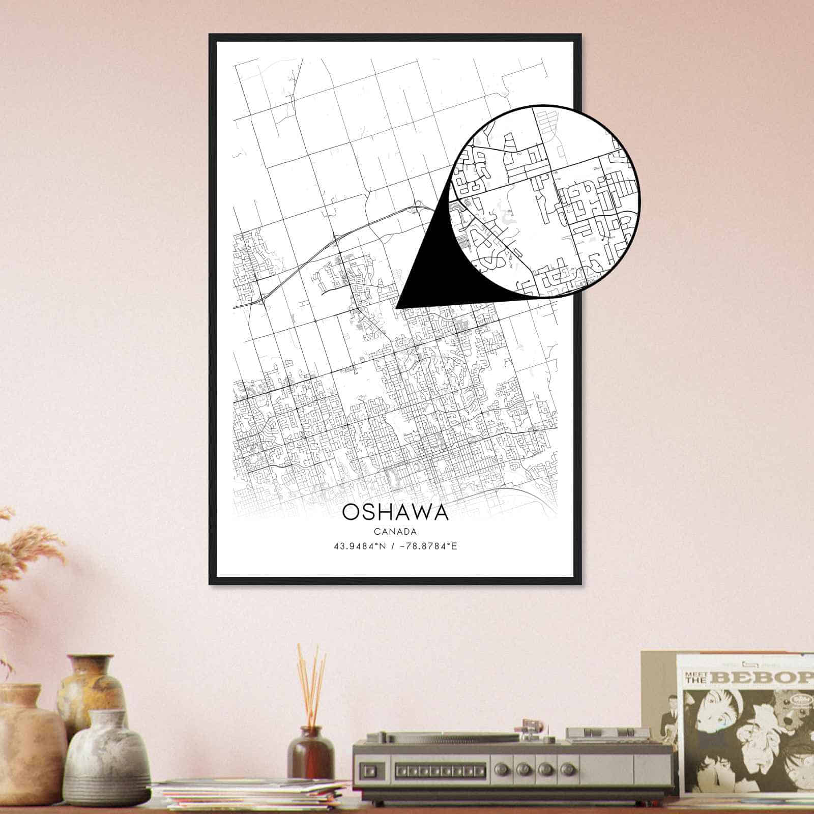 Deerfield Kansas Map Poster, Modern Home Decor Wall Art Print (Copy)