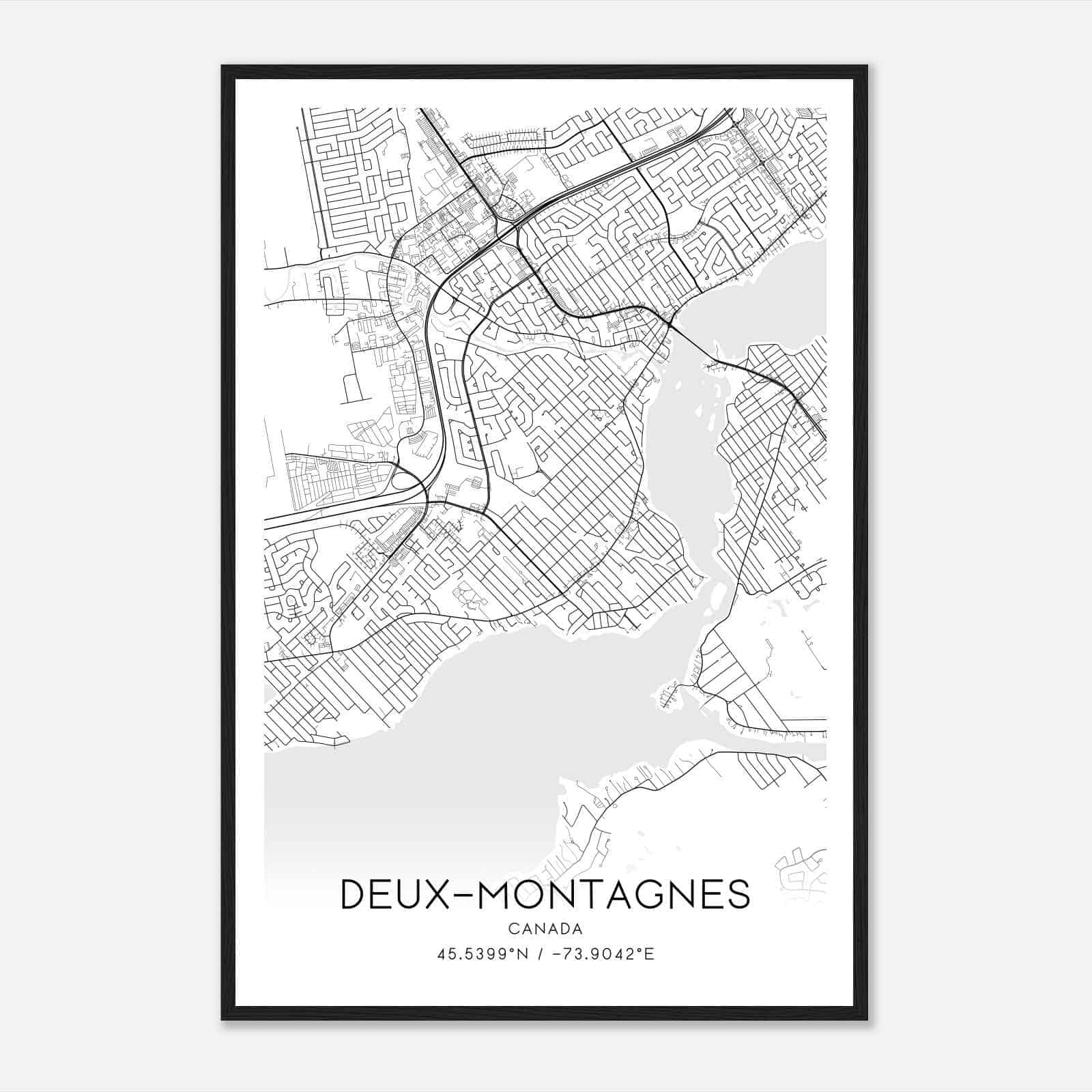 Custom DeuxMontagnes Canada Map Poster Mapmory