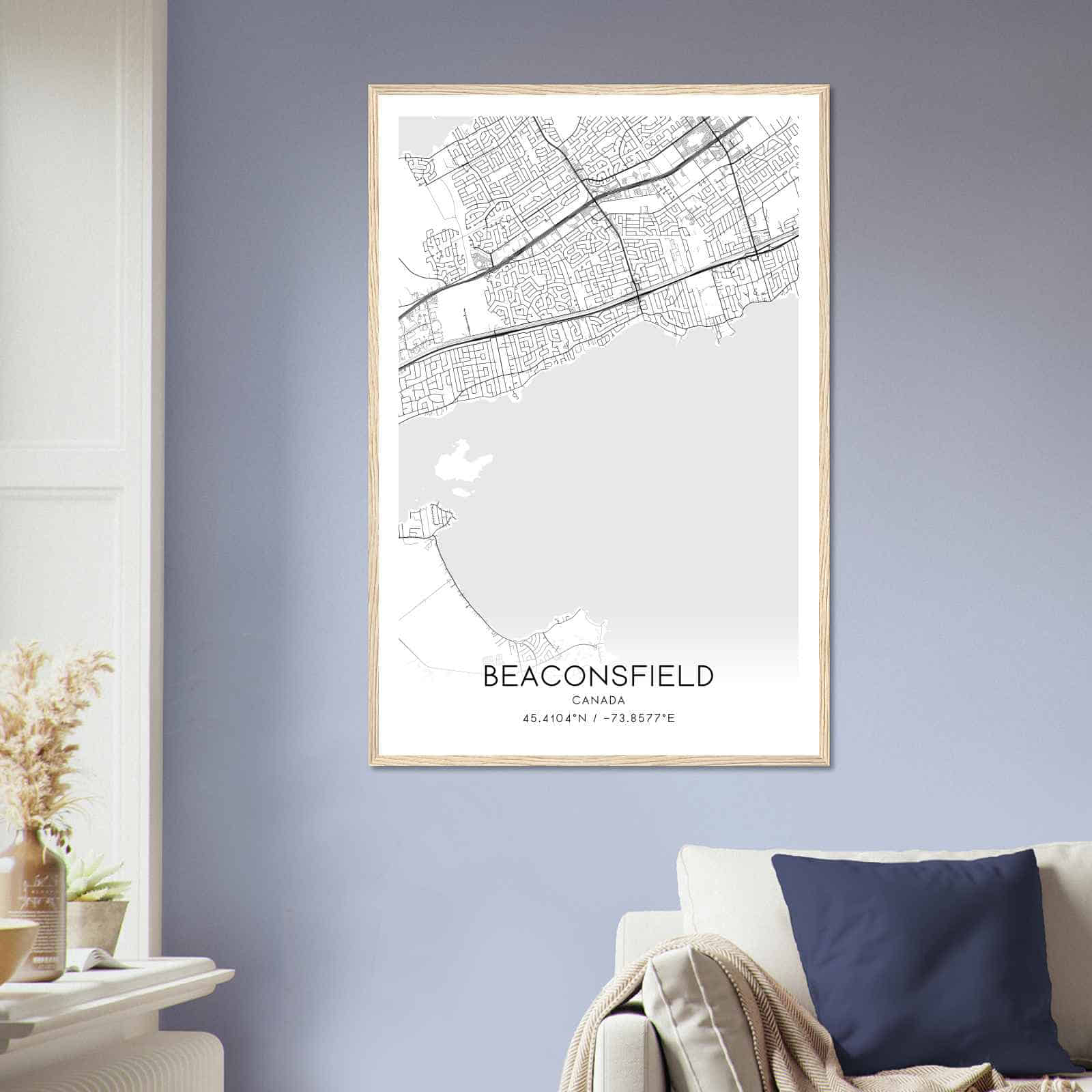 Deerfield Kansas Map Poster, Modern Home Decor Wall Art Print (Copy)