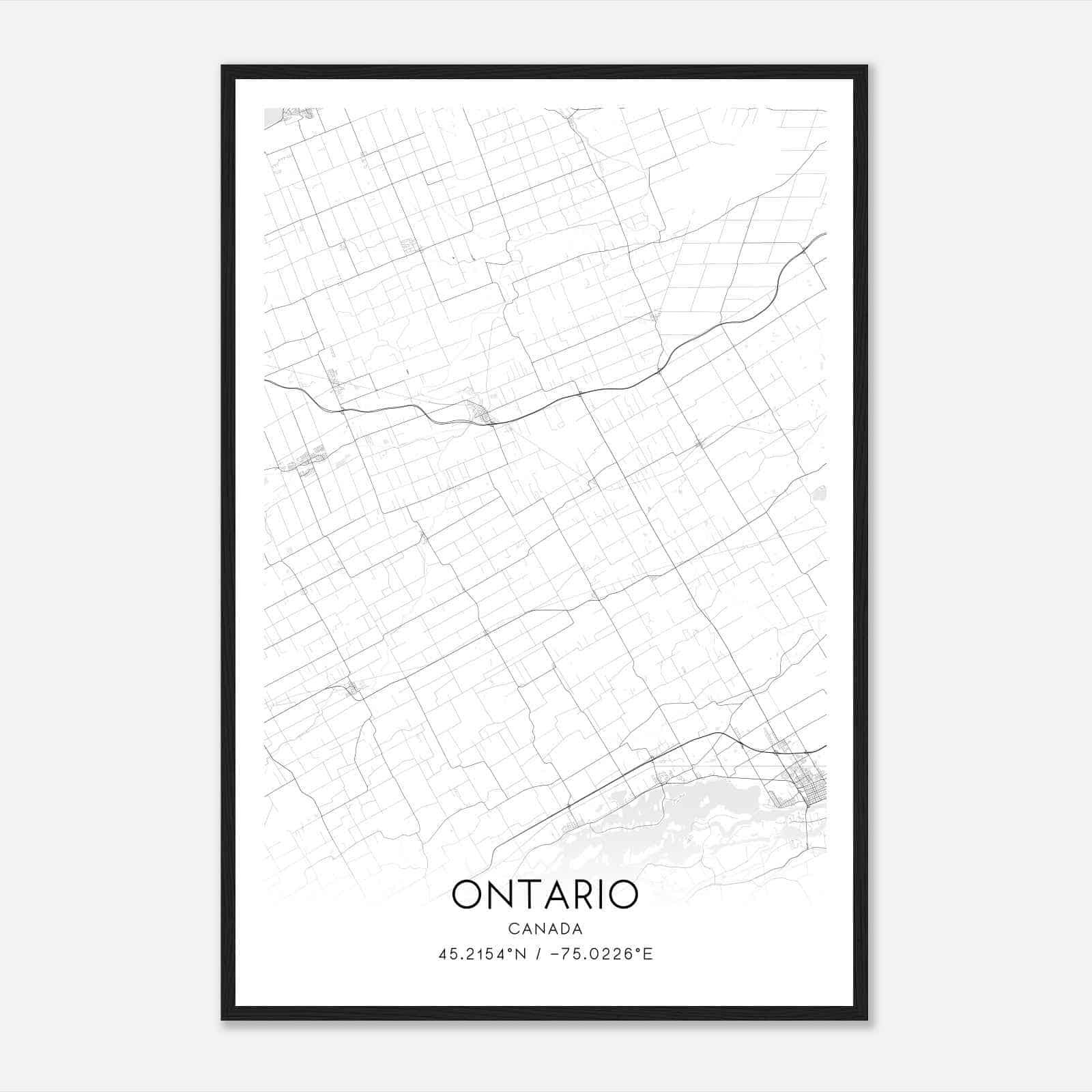 North Stormont Canada Map Poster, Modern Home Decor Wall Art Print
