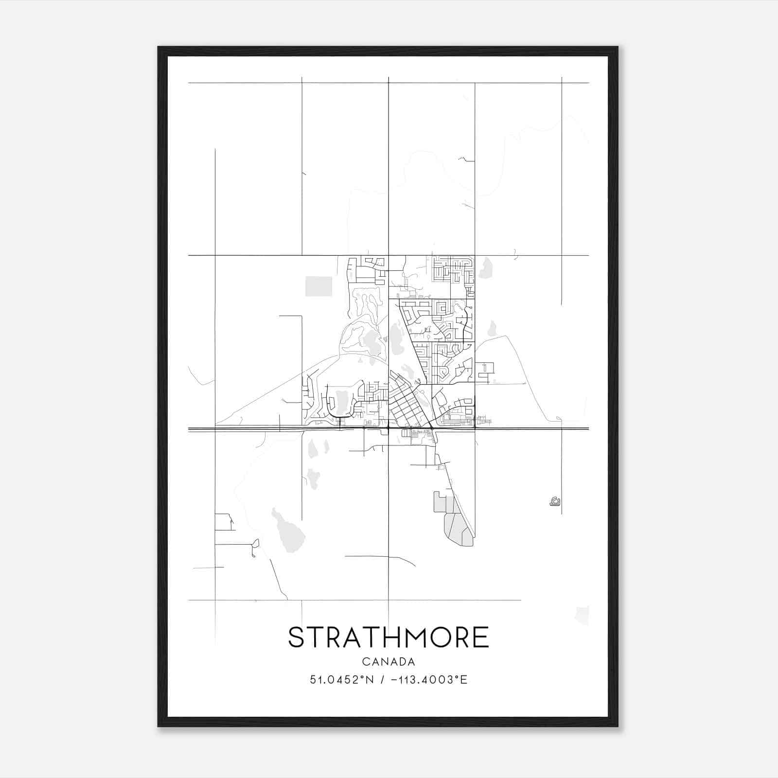 Strathmore Canada Map Poster, Modern Home Decor Wall Art Print