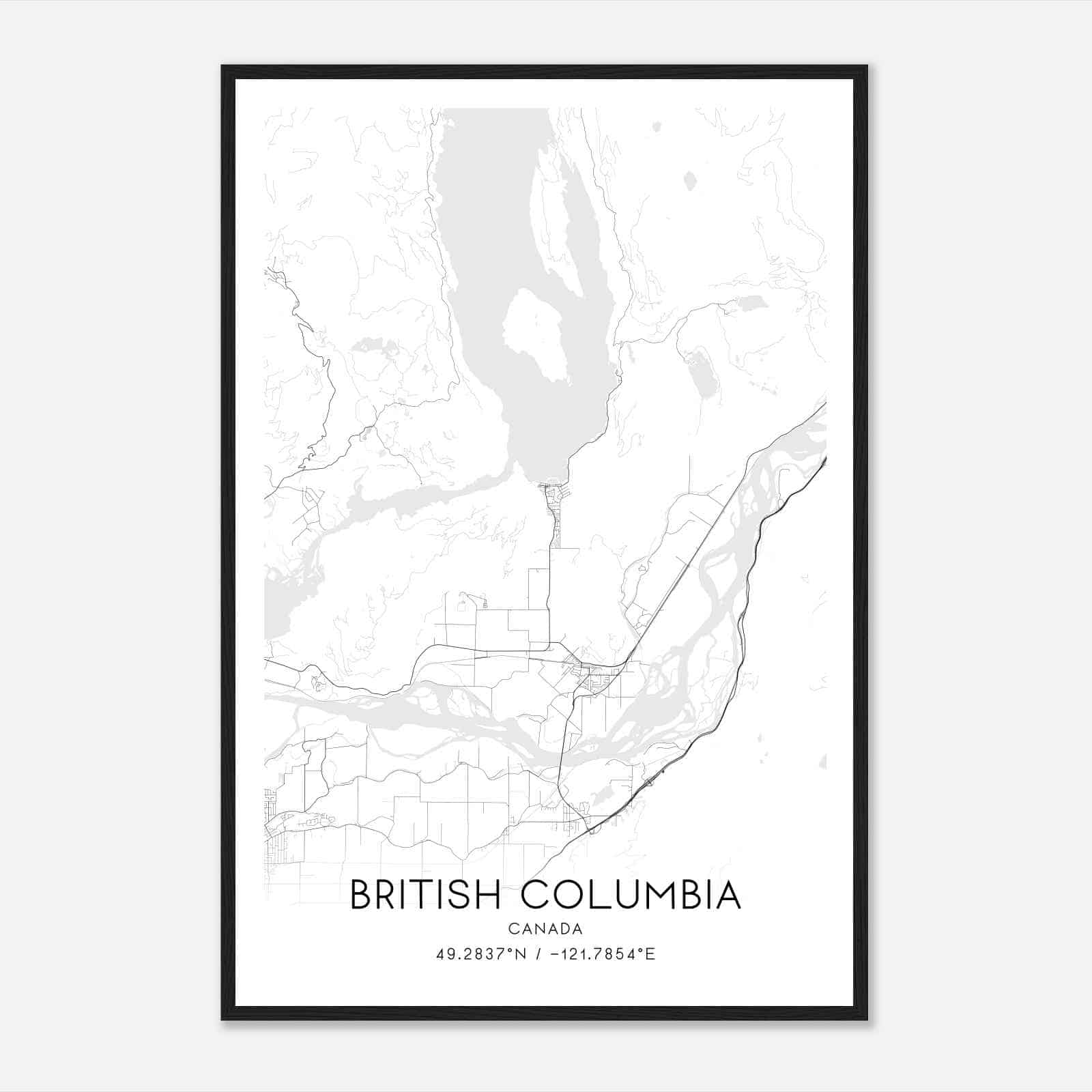 Kent Canada Map Poster, Modern Home Decor Wall Art Print