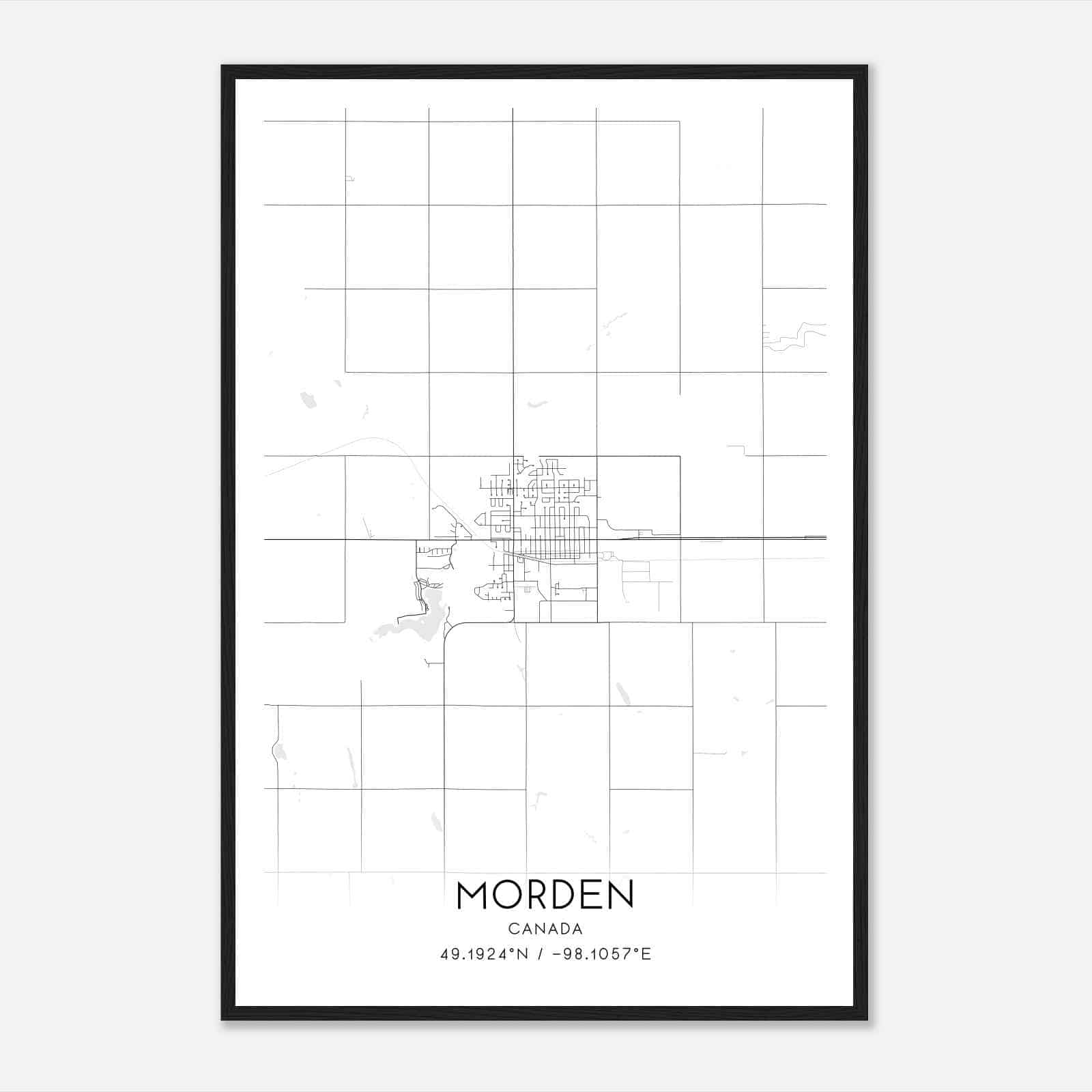 Morden Canada Map Poster, Modern Home Decor Wall Art Print