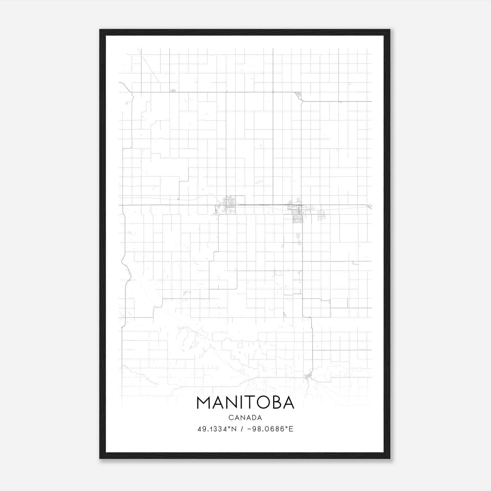 Stanley Canada Map Poster, Modern Home Decor Wall Art Print