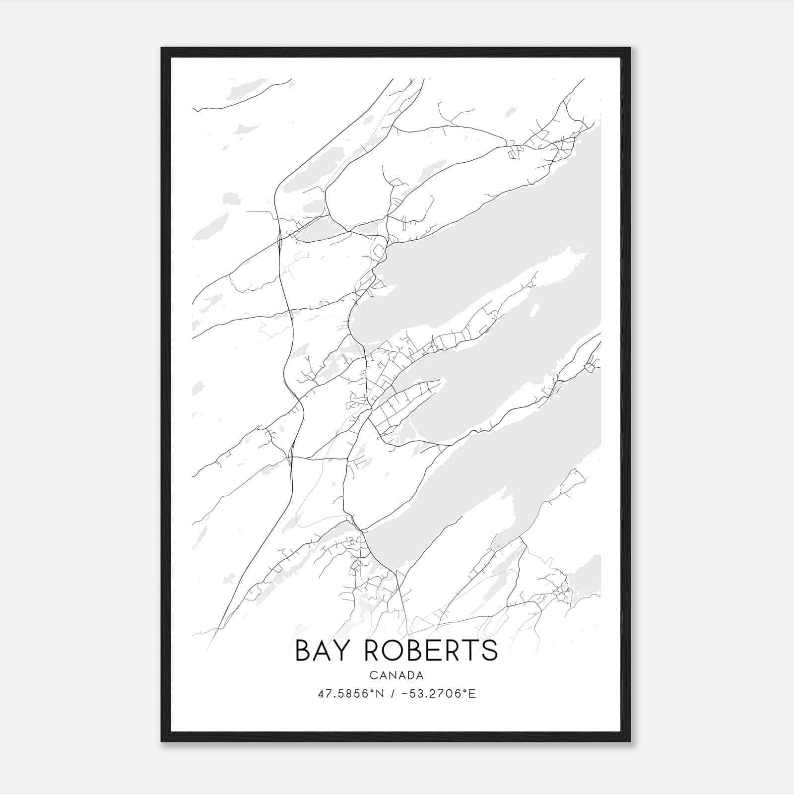 Bay Roberts Canada Map Poster, Modern Home Decor Wall Art Print Bay Roberts Canada Map Poster, Modern Home Decor Wall Art Print