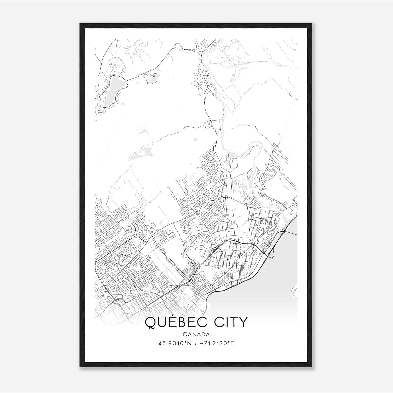 Beauport Canada Map Poster, Modern Home Decor Wall Art Print