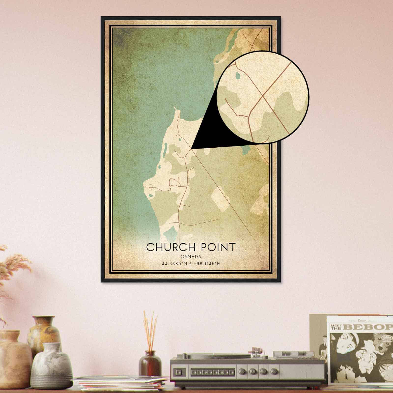 Deerfield Kansas Map Poster, Modern Home Decor Wall Art Print (Copy)