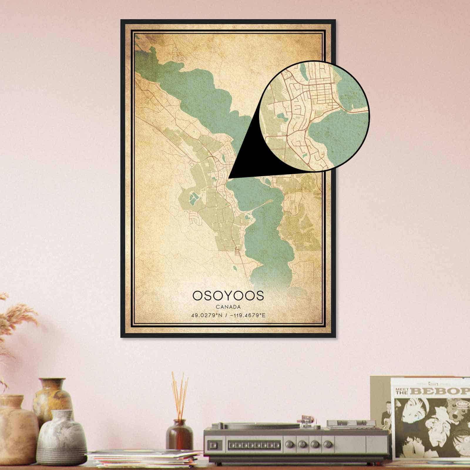 Deerfield Kansas Map Poster, Modern Home Decor Wall Art Print (Copy)