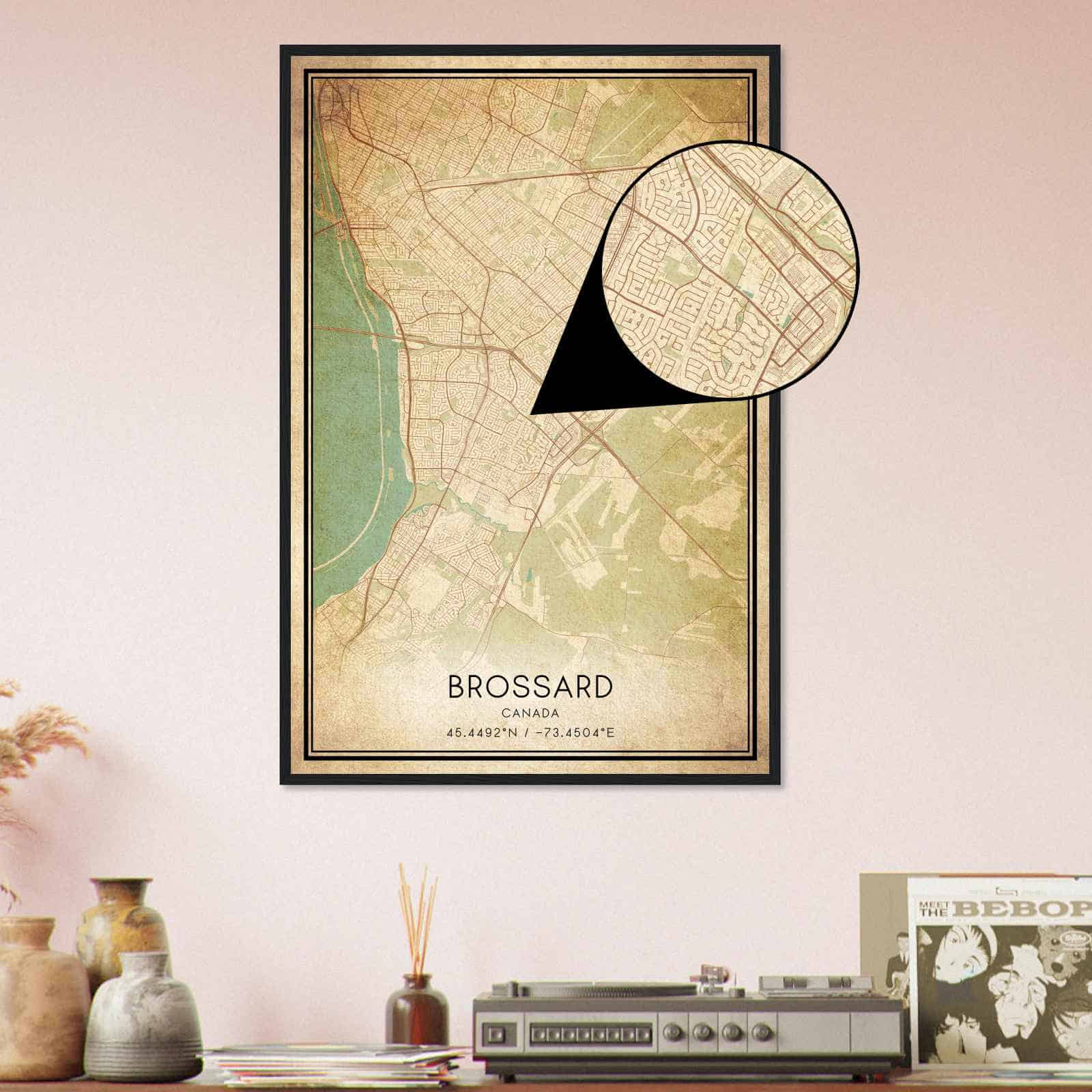 Deerfield Kansas Map Poster, Modern Home Decor Wall Art Print (Copy)