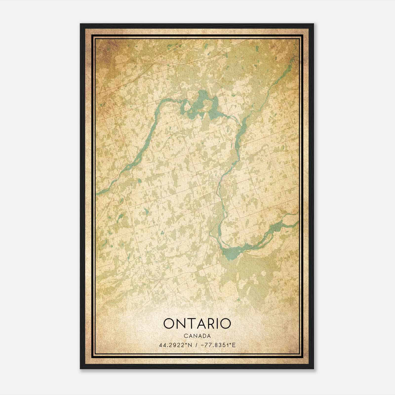 Vintage Trent Hills Canada Map Poster, Trent Hills City Road Wall Art Print