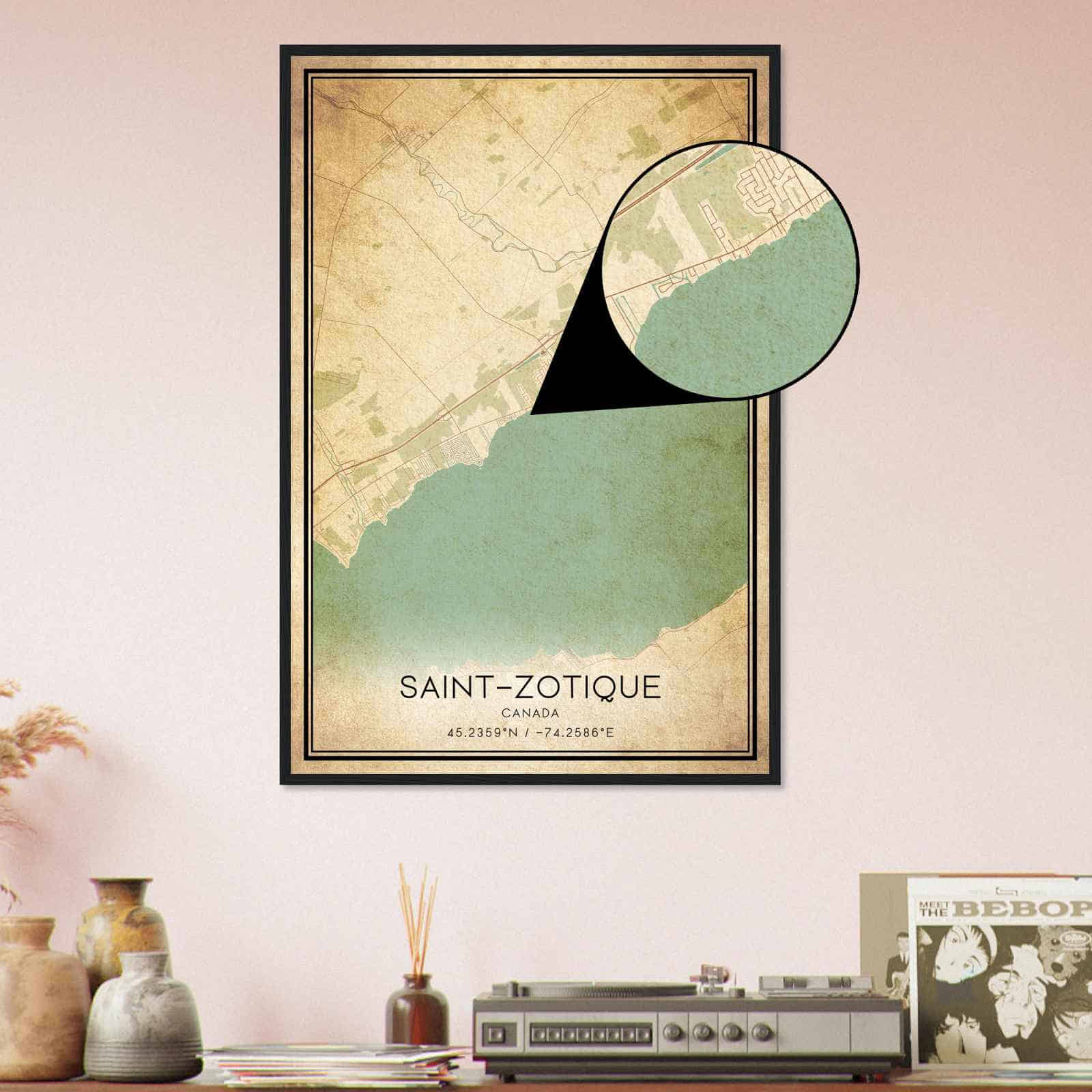 Deerfield Kansas Map Poster, Modern Home Decor Wall Art Print (Copy)