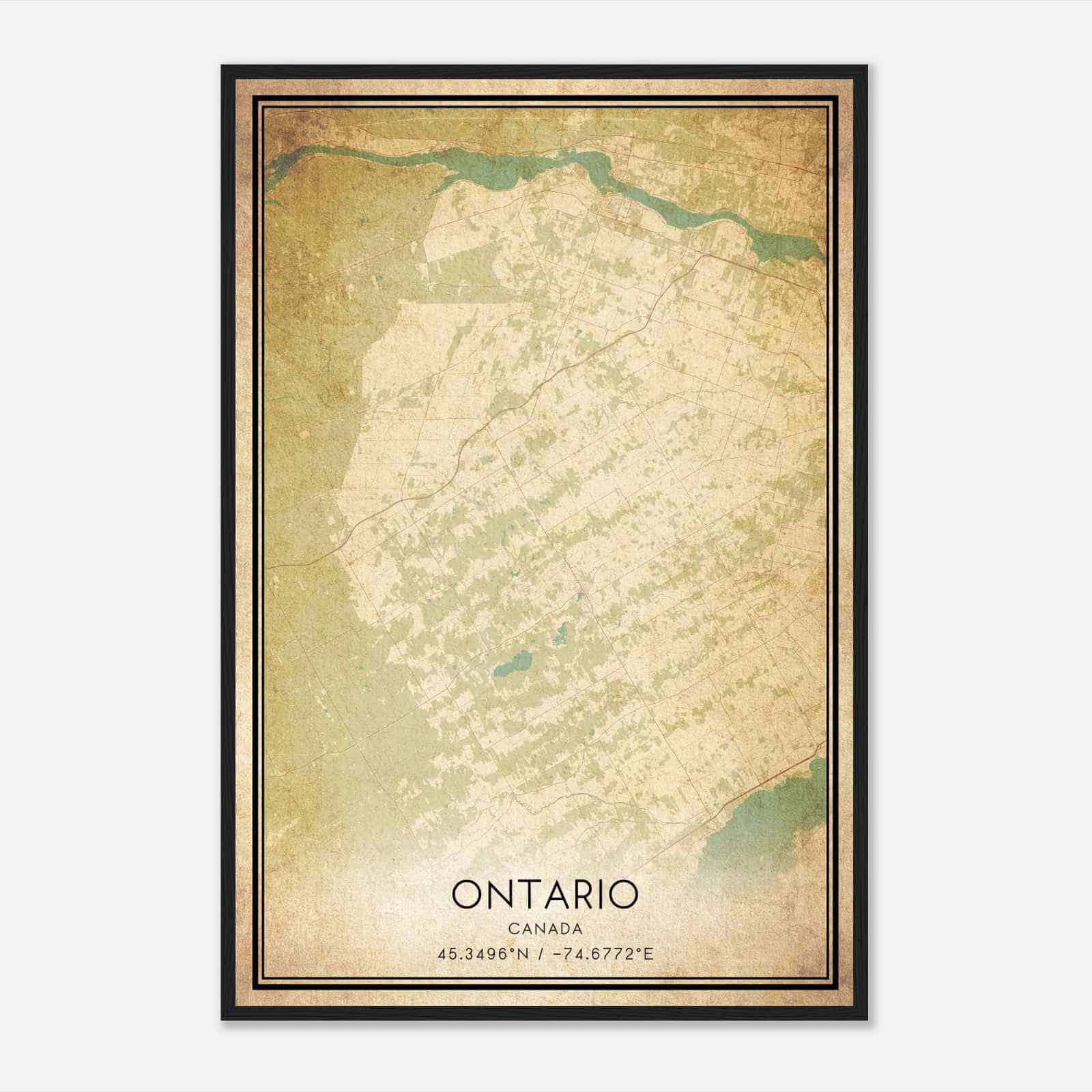 Vintage North Glengarry Canada Map Poster, North Glengarry City Road Wall Art Print Vintage North Glengarry Canada Map Poster, North Glengarry City Road Wall Art Print