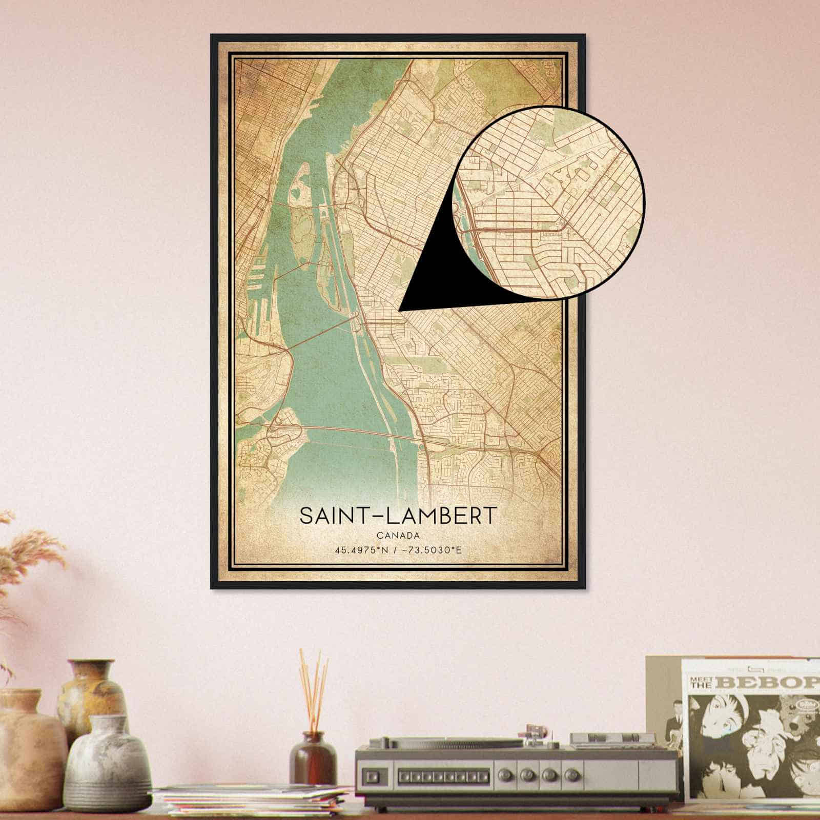 Deerfield Kansas Map Poster, Modern Home Decor Wall Art Print (Copy)