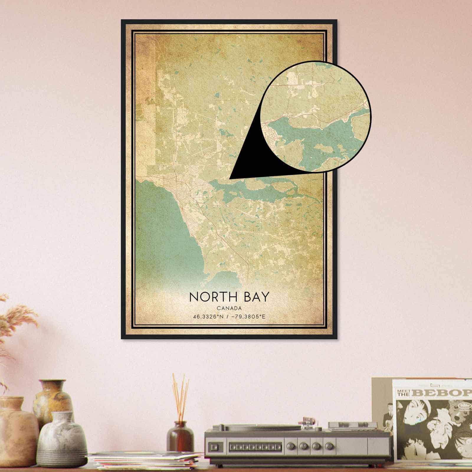 Deerfield Kansas Map Poster, Modern Home Decor Wall Art Print (Copy)
