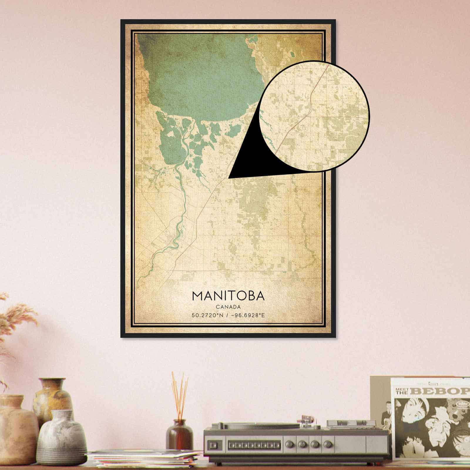 Deerfield Kansas Map Poster, Modern Home Decor Wall Art Print (Copy)