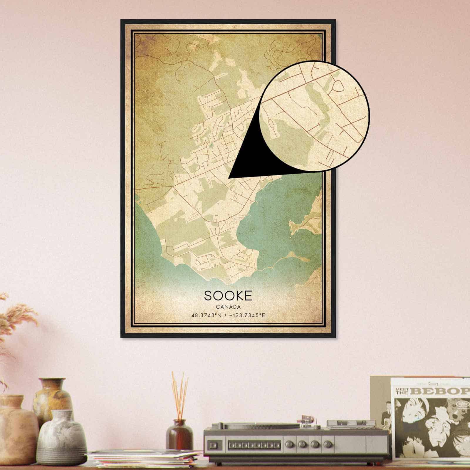 Deerfield Kansas Map Poster, Modern Home Decor Wall Art Print (Copy)