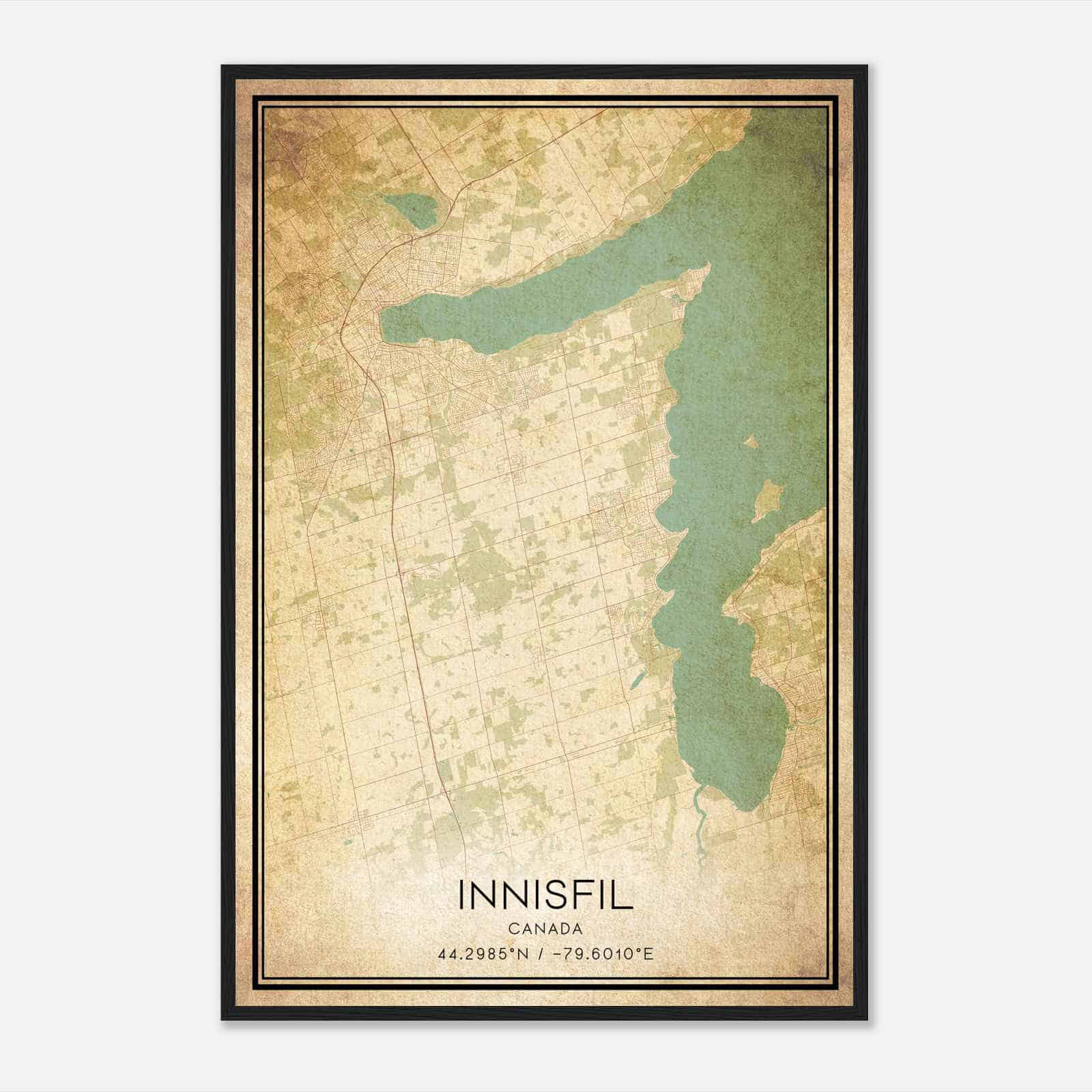 Vintage Innisfil Canada Map Poster, Innisfil City Road Wall Art Print Vintage Innisfil Canada Map Poster, Innisfil City Road Wall Art Print