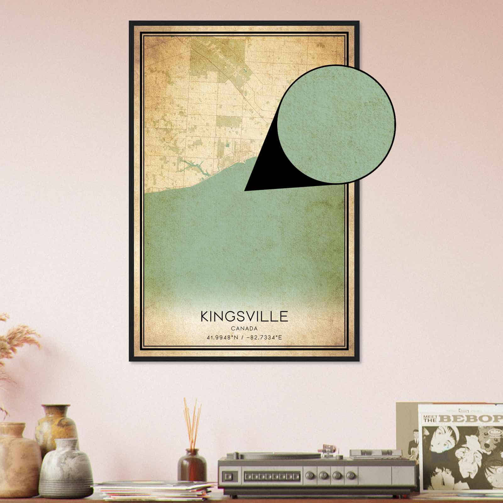 Deerfield Kansas Map Poster, Modern Home Decor Wall Art Print (Copy)