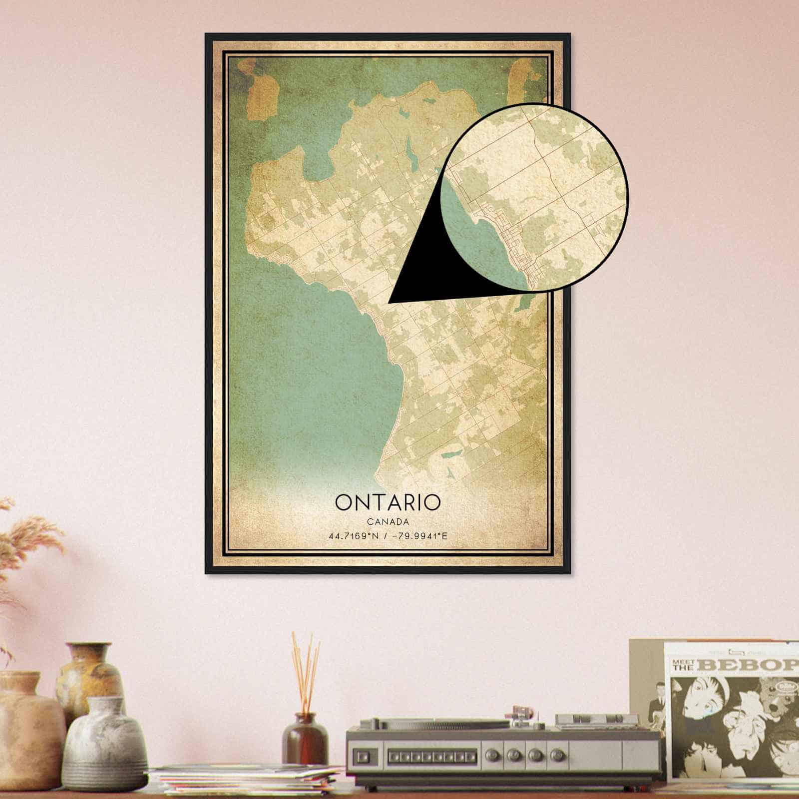 Deerfield Kansas Map Poster, Modern Home Decor Wall Art Print (Copy)