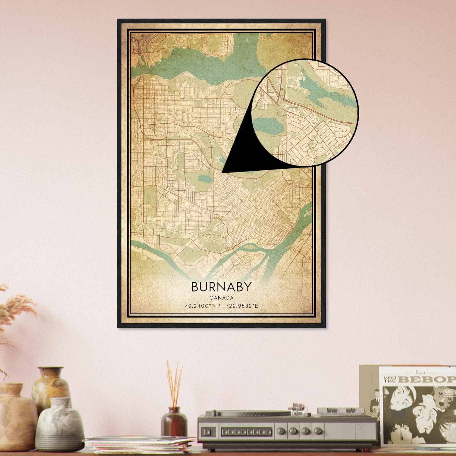 Deerfield Kansas Map Poster, Modern Home Decor Wall Art Print (Copy)