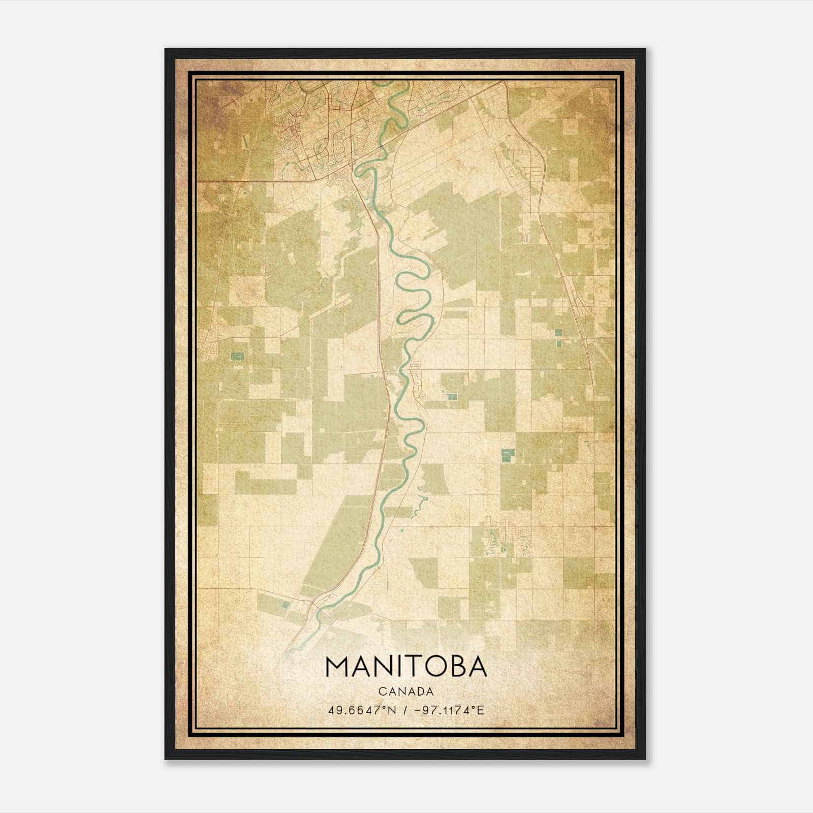 Vintage Ritchot Canada Map Poster, Ritchot City Road Wall Art Print Vintage Ritchot Canada Map Poster, Ritchot City Road Wall Art Print