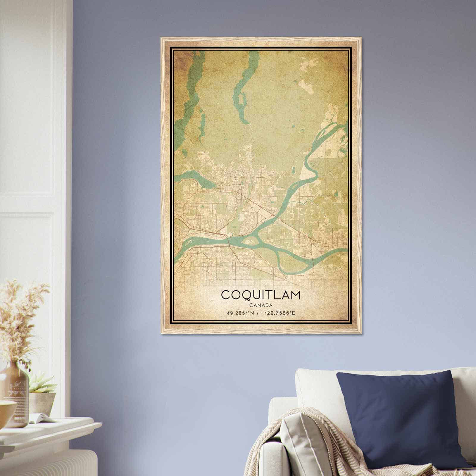 Deerfield Kansas Map Poster, Modern Home Decor Wall Art Print (Copy)
