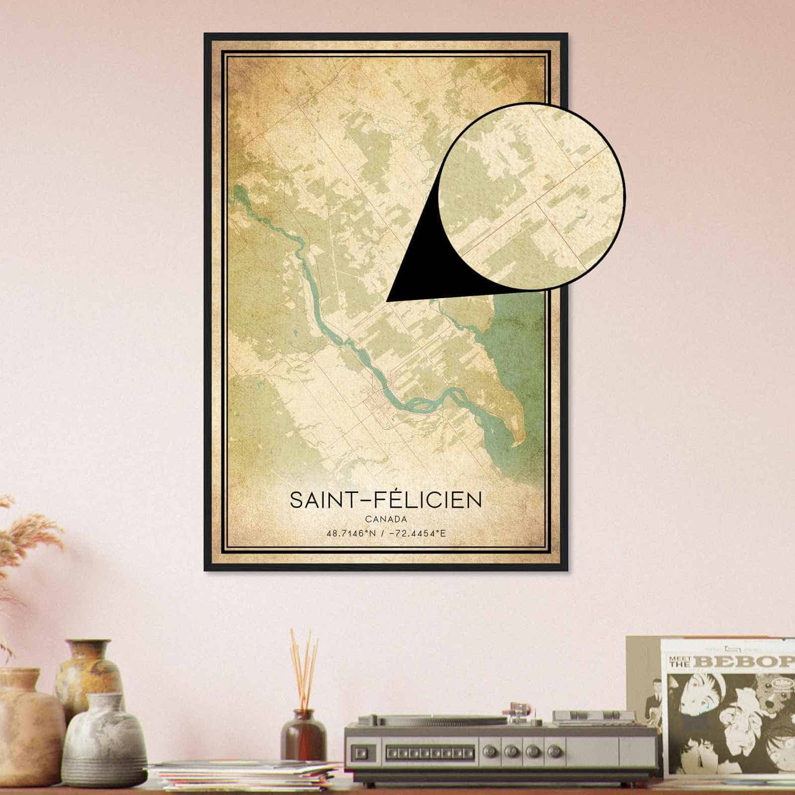 Deerfield Kansas Map Poster, Modern Home Decor Wall Art Print (Copy)